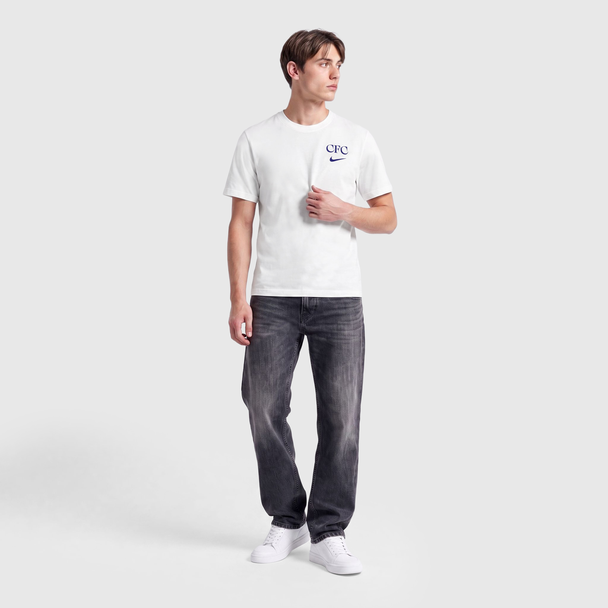 Chelsea Nike Club T-Shirt - White, , rebel_hi-res