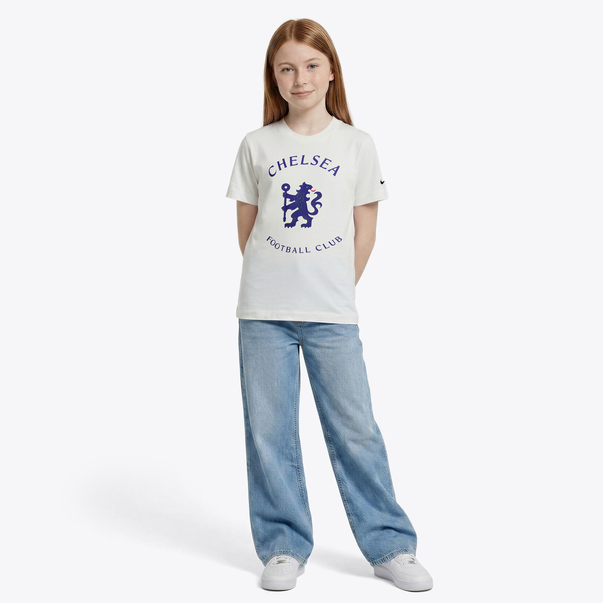 Chelsea Nike Club T-Shirt - White - Kids, , rebel_hi-res