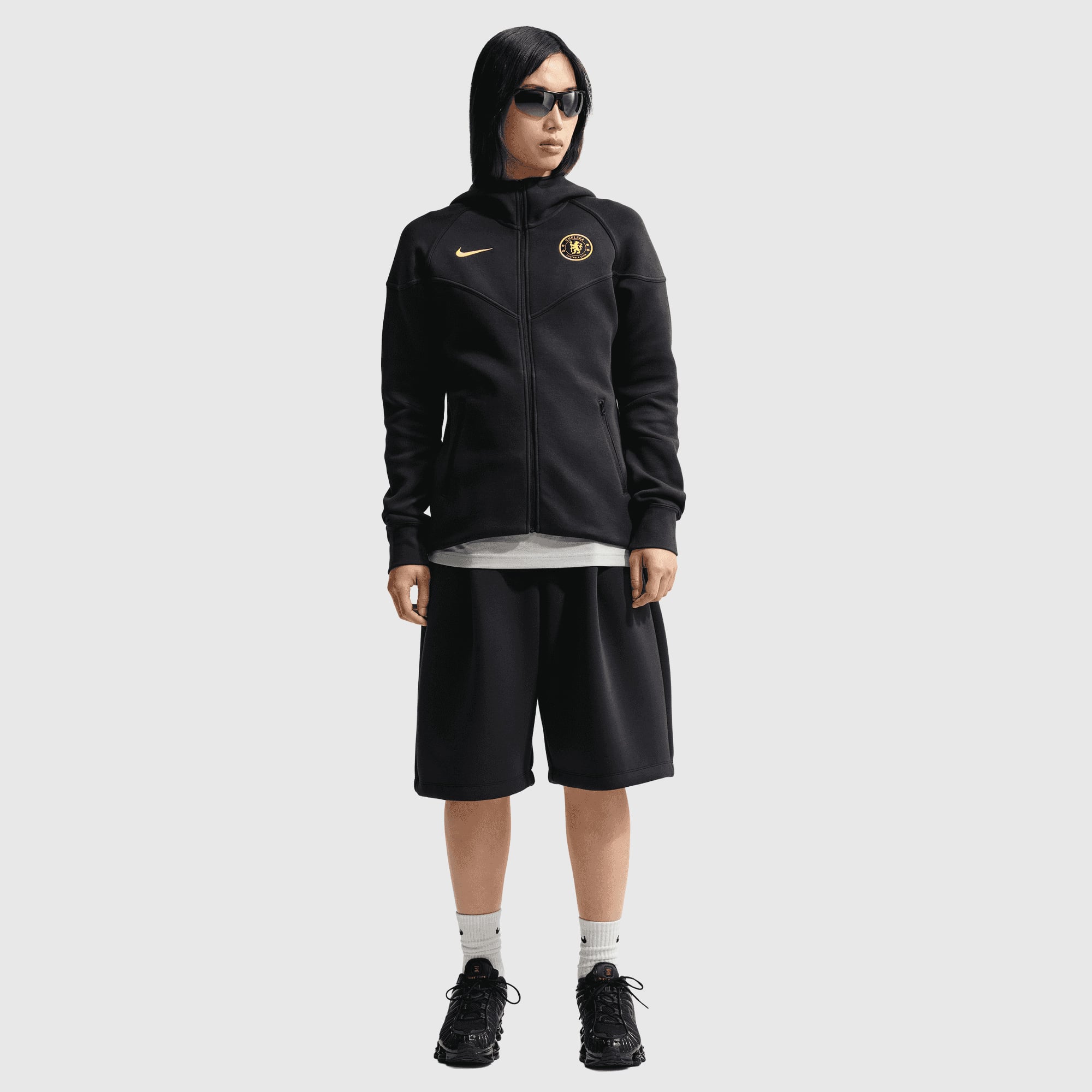 Chelsea Nike Tech Fleece Full Zip Hoodie - Pitch Blue - Womens, , rebel_hi-res