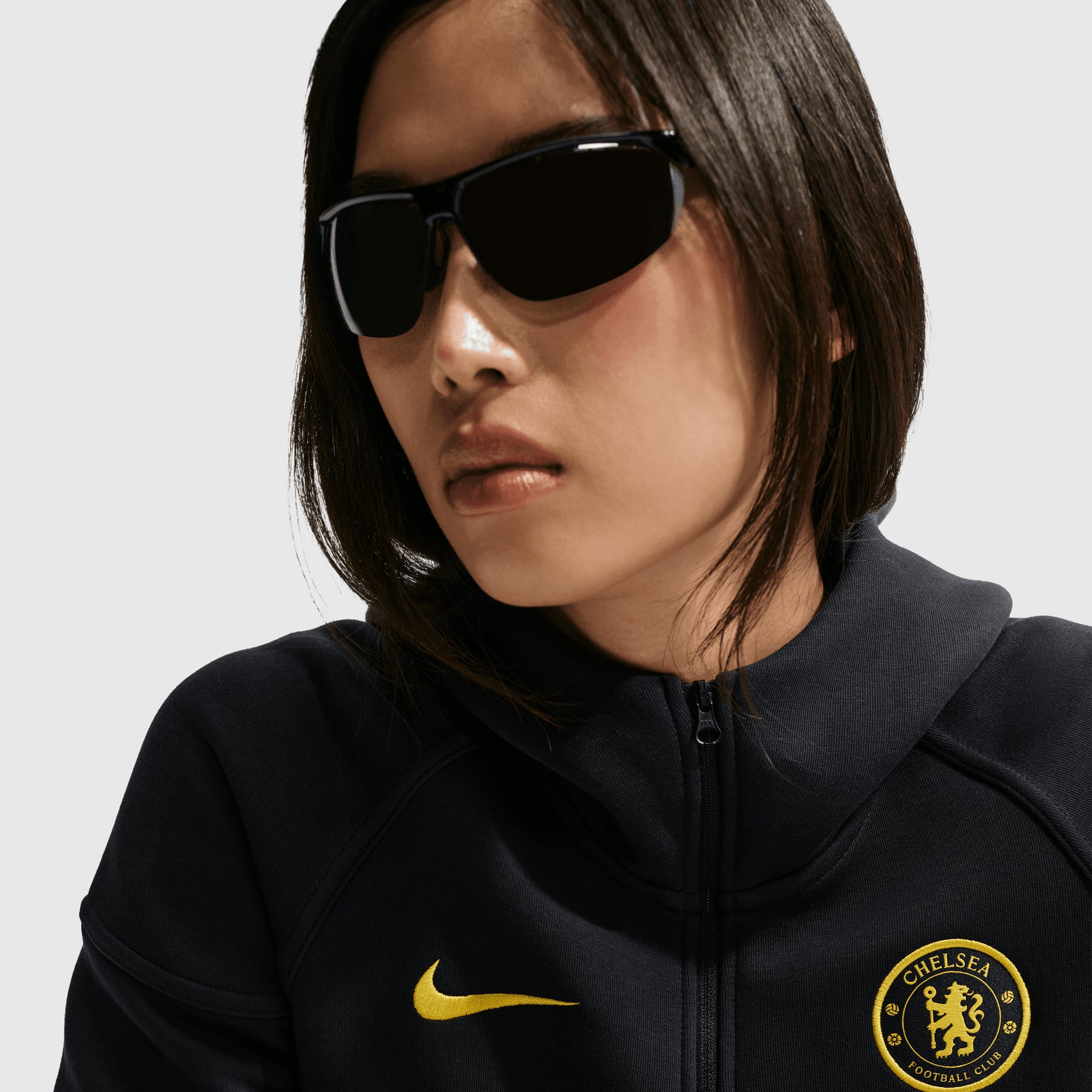 Chelsea Nike Tech Fleece Full Zip Hoodie - Pitch Blue - Womens, , rebel_hi-res