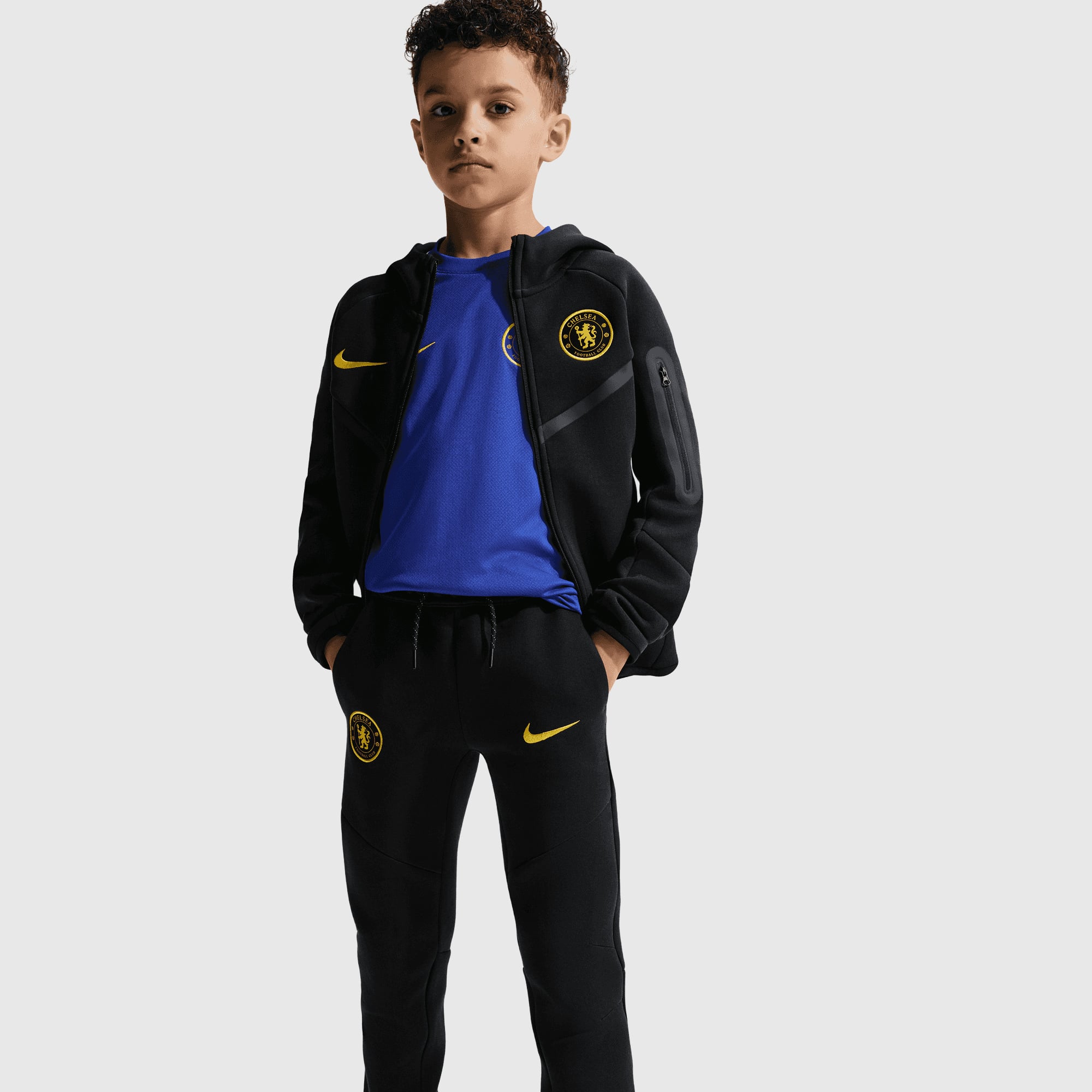 Chelsea Nike Tech Fleece Pants - Pitch Blue - Kids, , rebel_hi-res