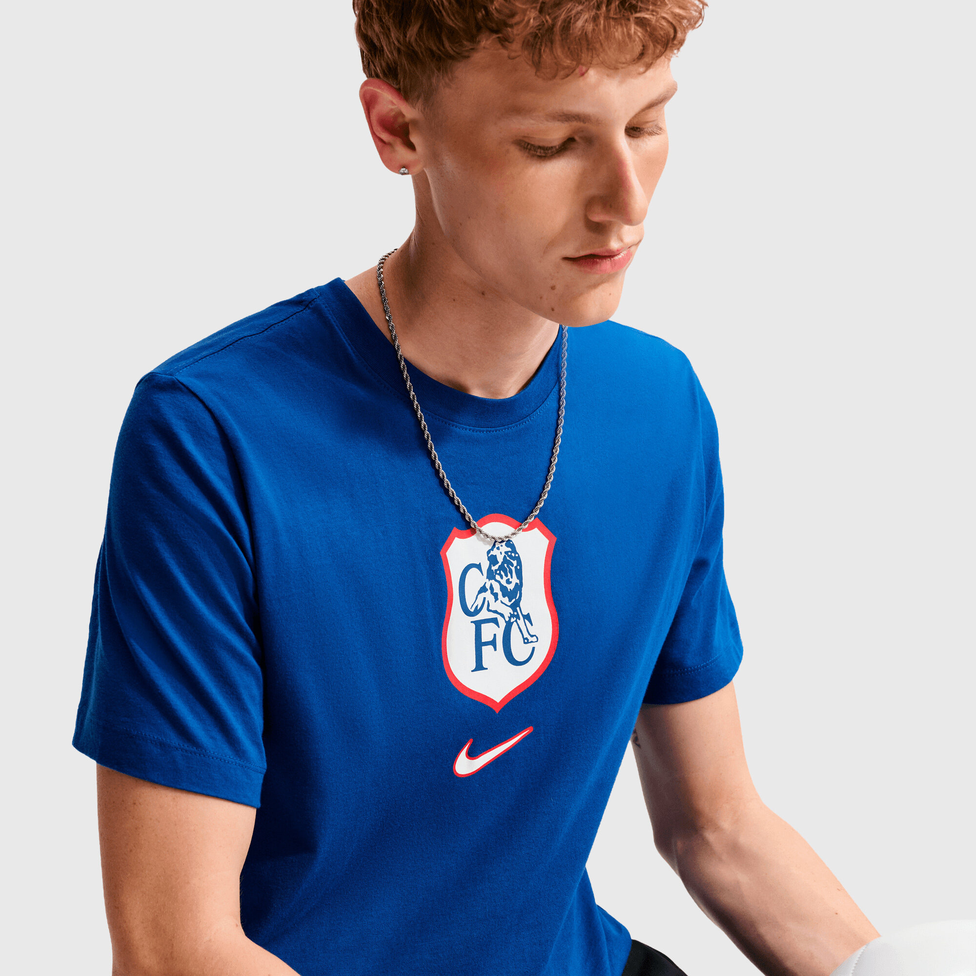 Chelsea Nike Shield Crest T-Shirt - Rush Blue, , rebel_hi-res