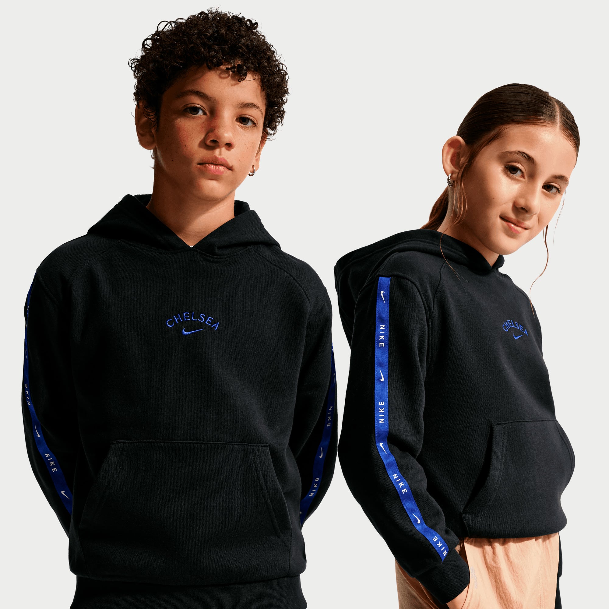 Chelsea Nike Hoodie - Black - Kids, , rebel_hi-res