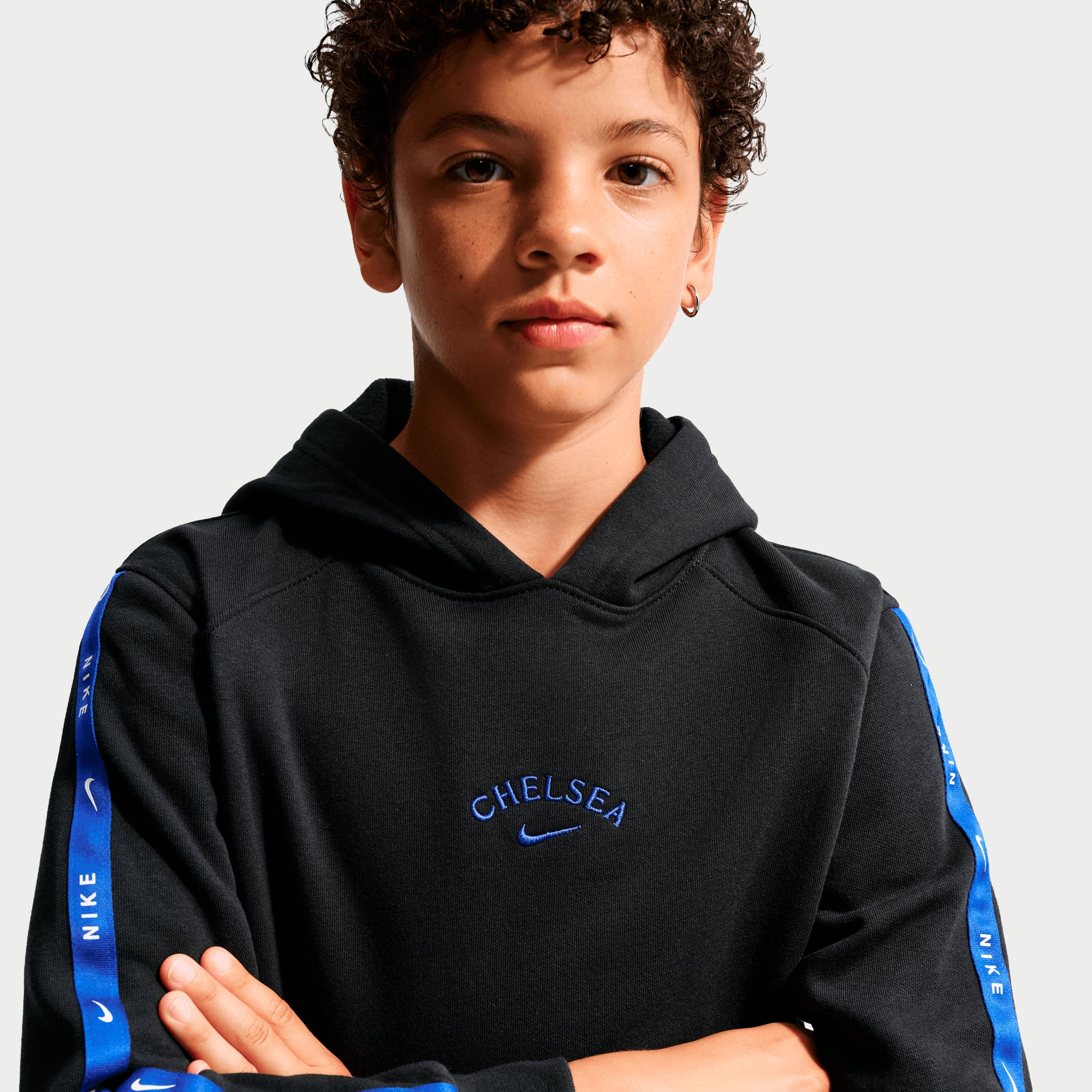 Chelsea Nike Hoodie - Black - Kids, , rebel_hi-res