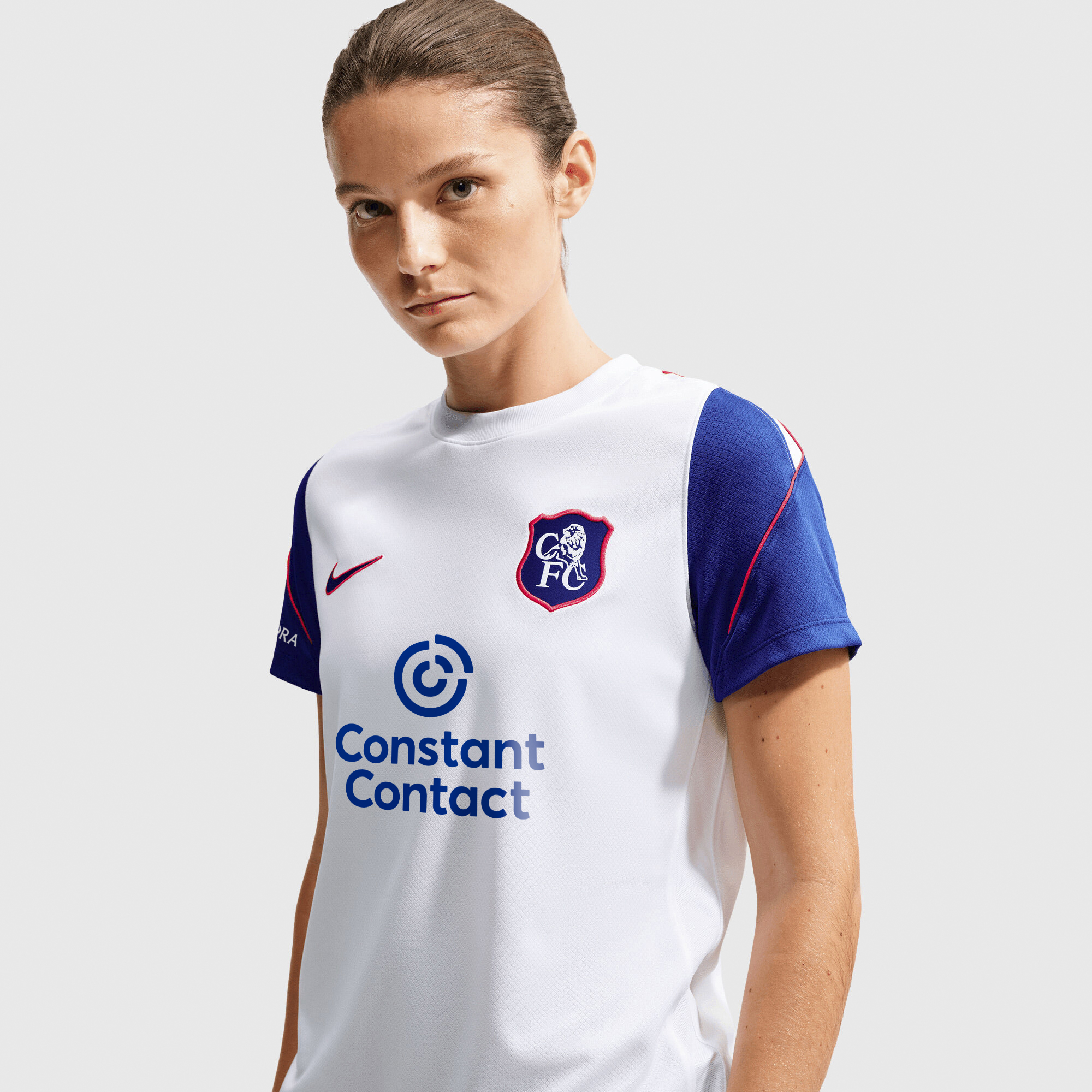 Chelsea Nike Strike Training Top - White - Womens, , rebel_hi-res
