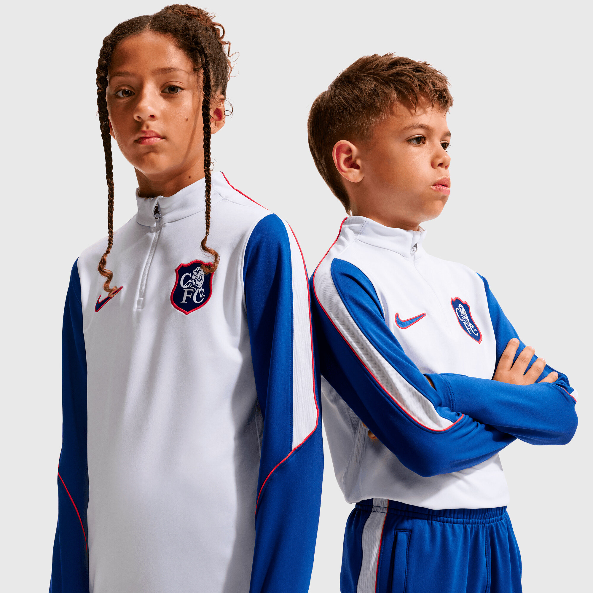 Chelsea Nike Strike Training Drill Top - White - Kids, , rebel_hi-res