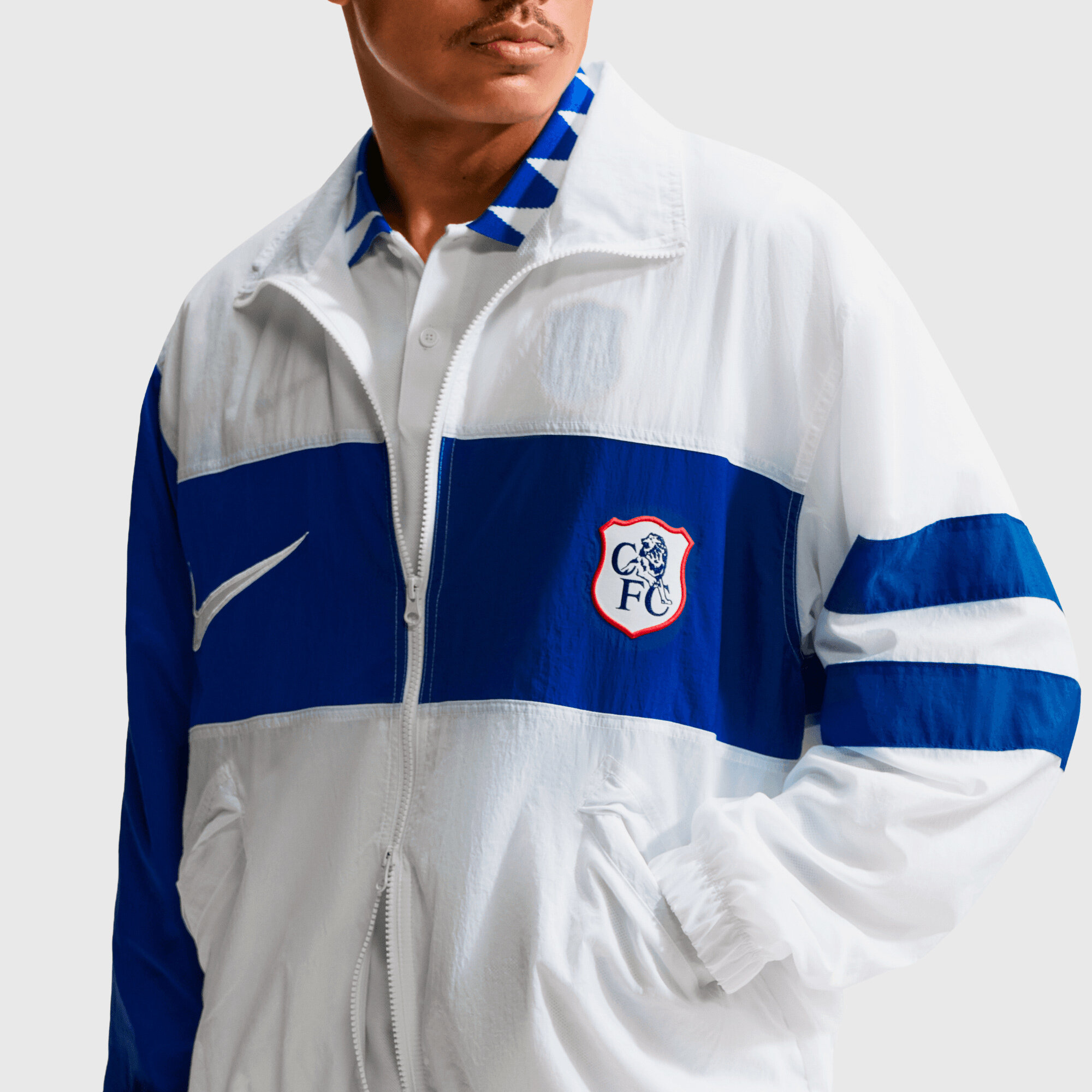 Chelsea Nike i96 Repel Track Jacket - White, , rebel_hi-res