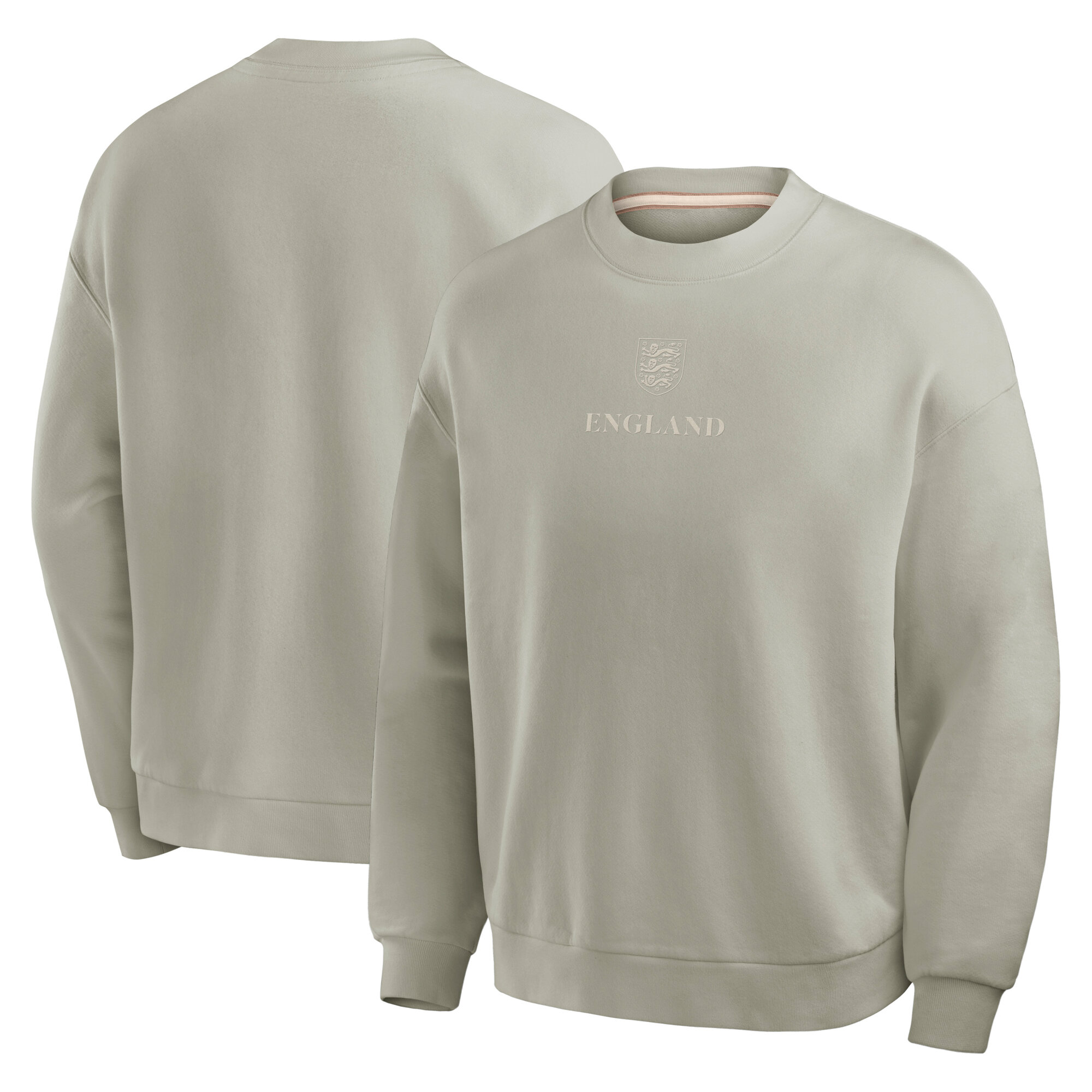 England O/S French Terry Crew Sweatshirt - Abbey Stone, , rebel_hi-res