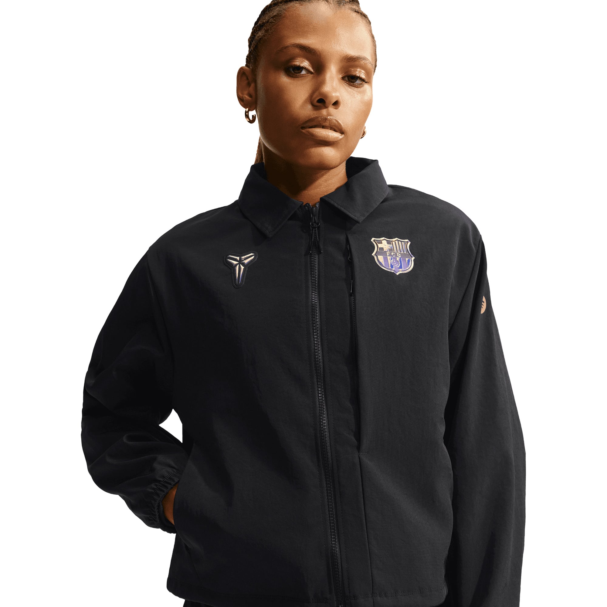 Barcelona Nike Woven Jacket - Black - Womens, , rebel_hi-res