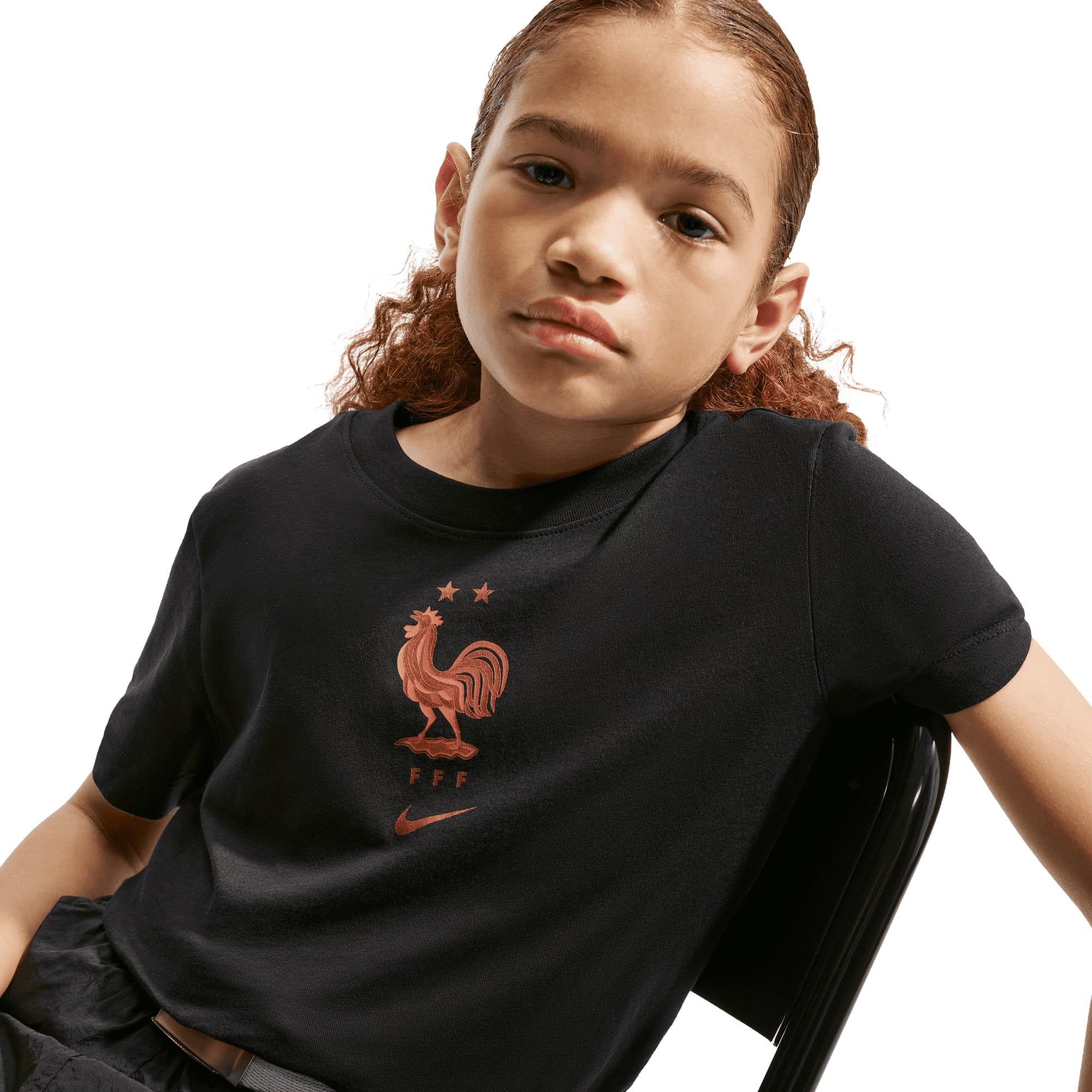 France Nike Crest T-Shirt - Black - Kids, , rebel_hi-res