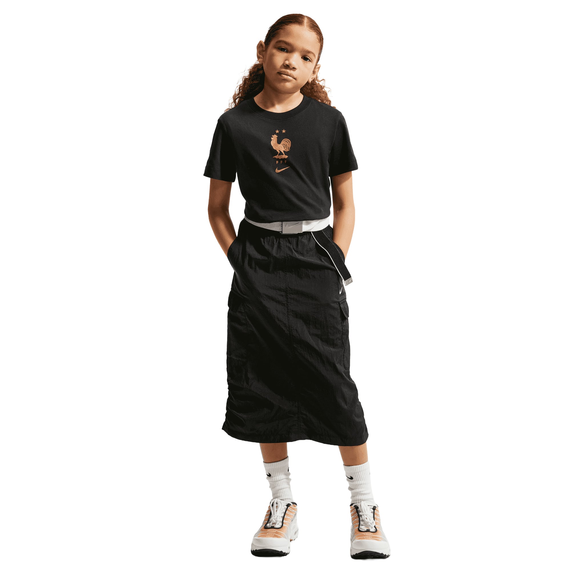 France Nike Crest T-Shirt - Black - Kids, , rebel_hi-res