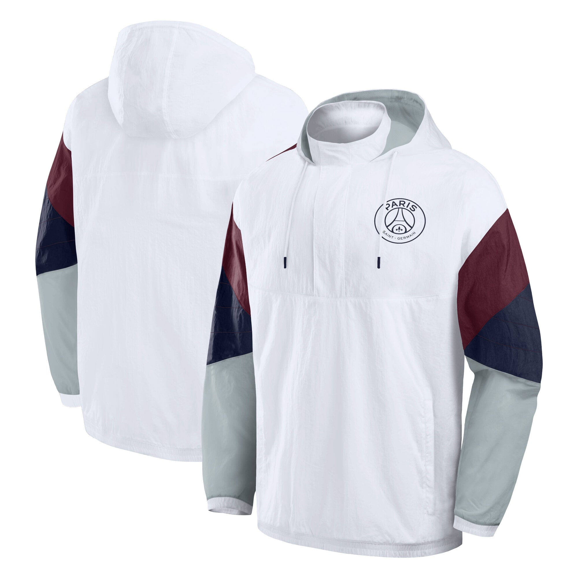 PSG 1/4 Zip Retro Jacket - White