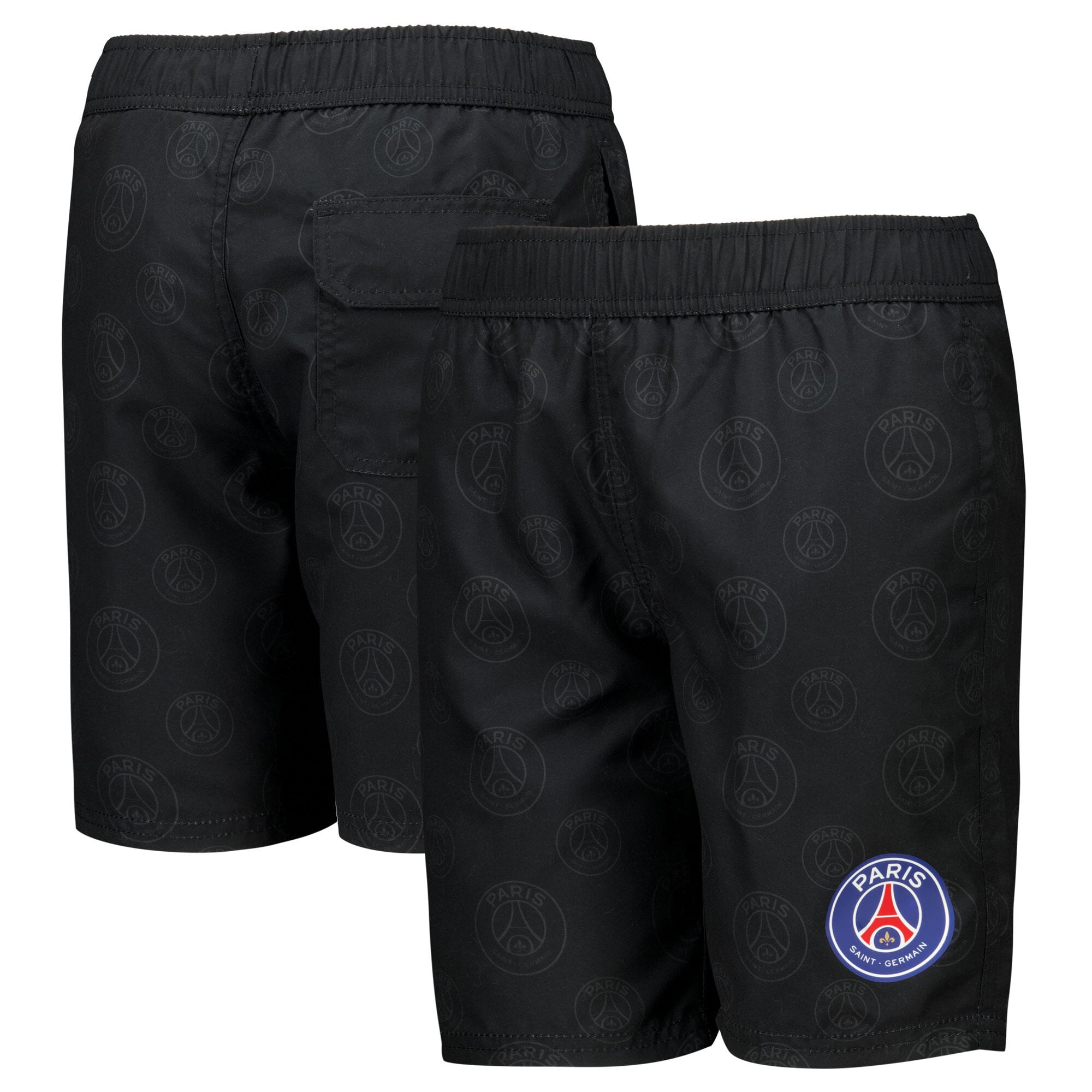 Paris Saint-Germain Board Shorts - Black - Kids, , rebel_hi-res