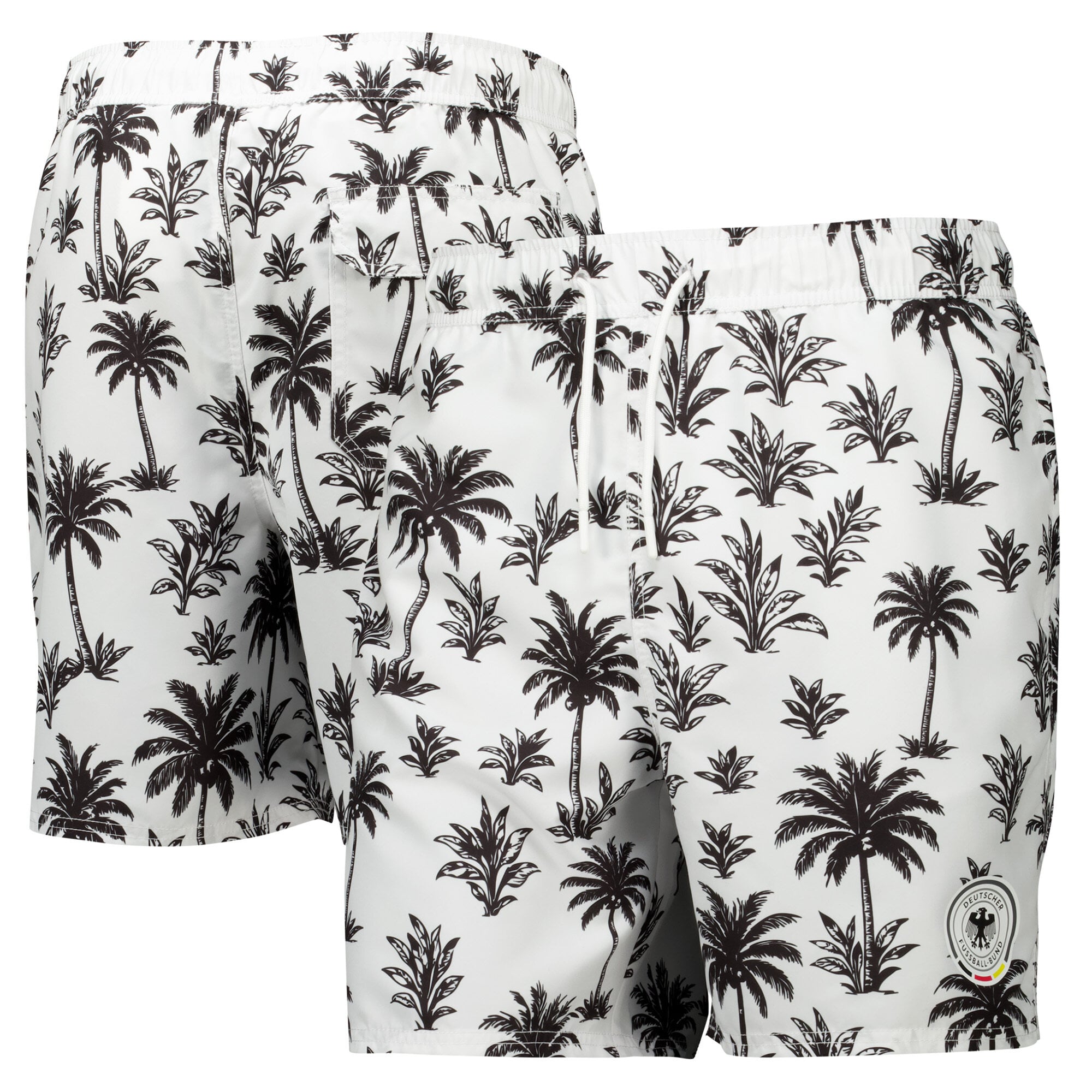 Germany DFB Patterned Swimshort - White - Mens, , rebel_hi-res