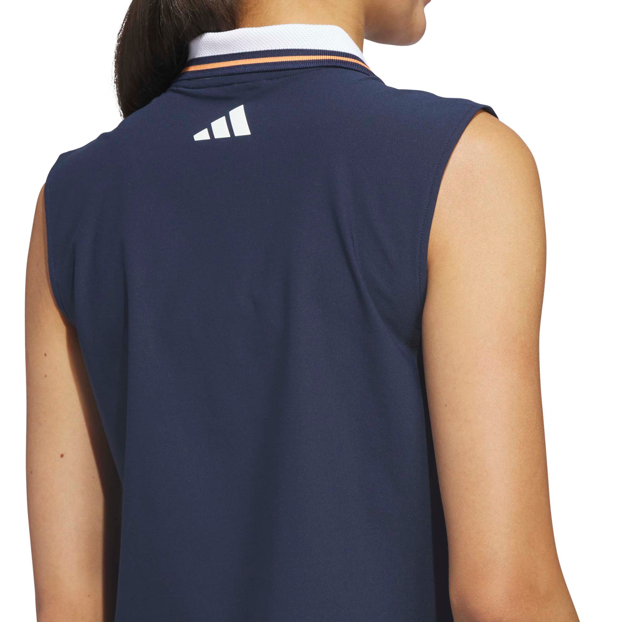 Aston Villa x adidas Golf Beyond The Course Twistknit Polo Shirt - Navy - Womens, , rebel_hi-res