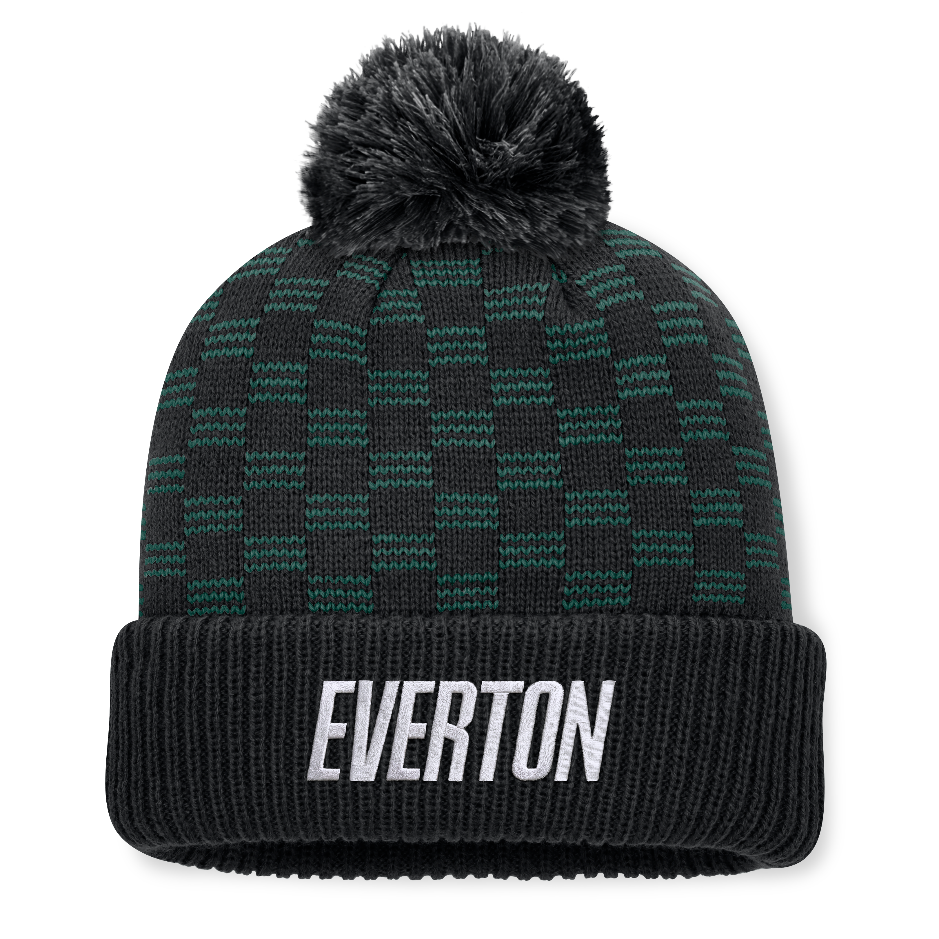 Everton Relic Cuff Pom Beanie - Black - Unisex, , rebel_hi-res