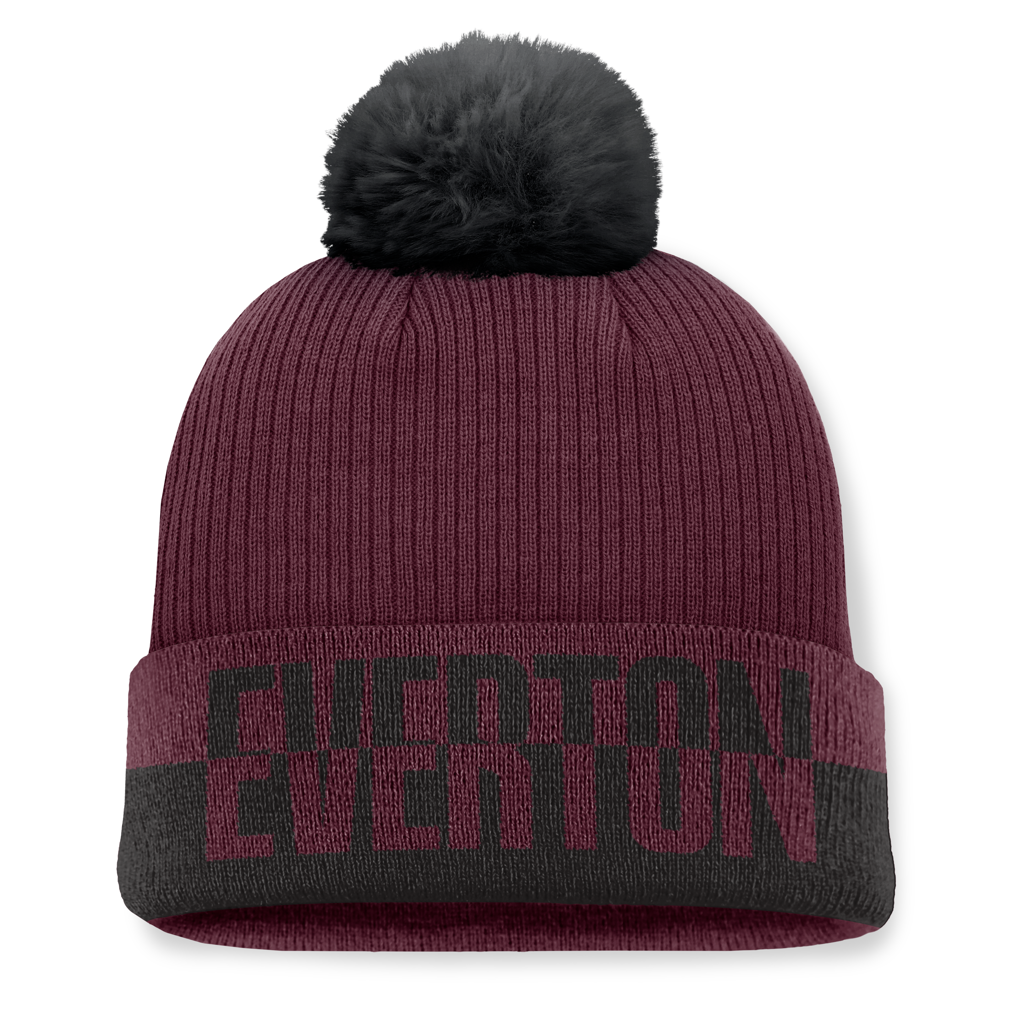Everton Cleave Cuff Pom Beanie - Burgundy - Womens