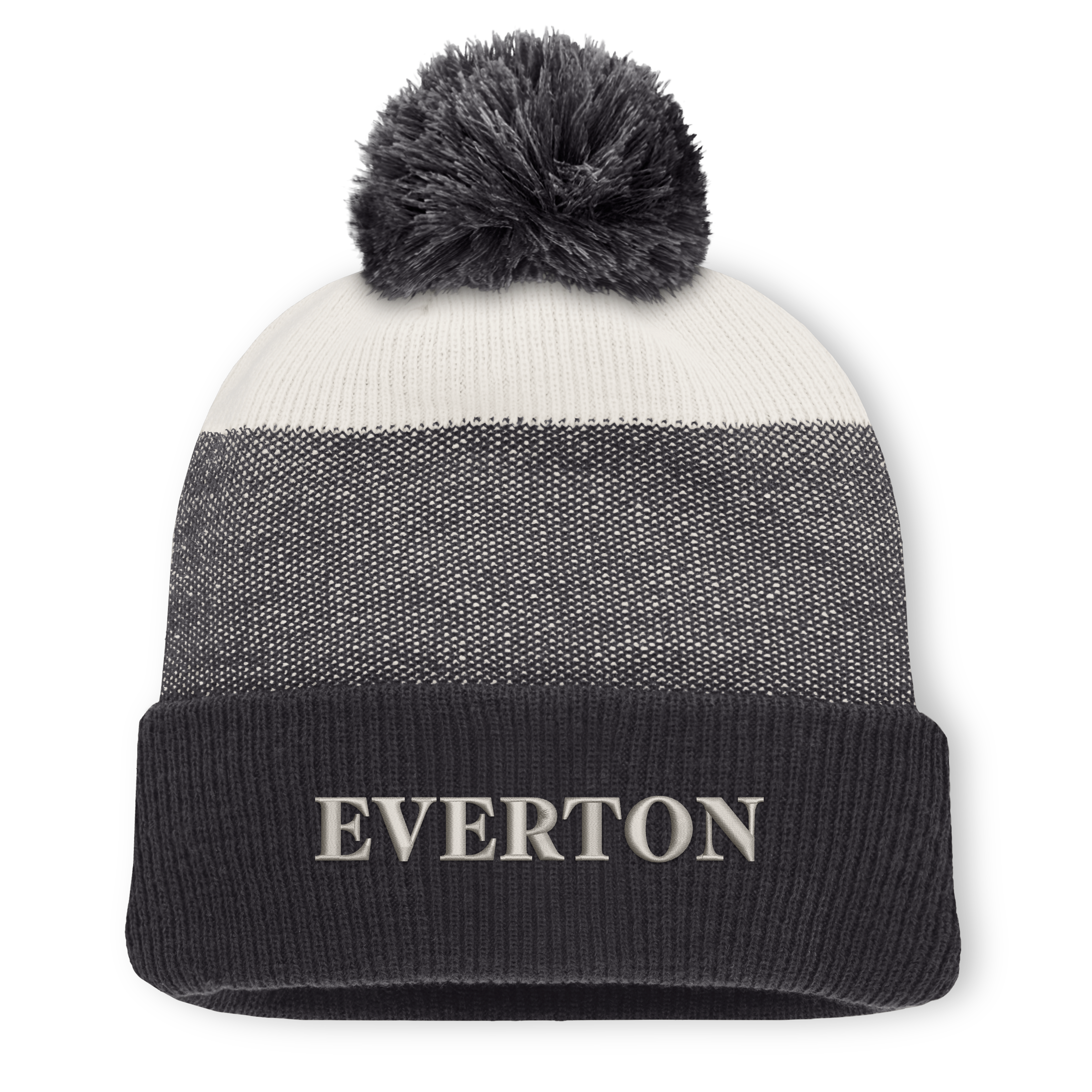 Everton Set Cuff Pom Beanie - Dark Grey - Unisex, , rebel_hi-res