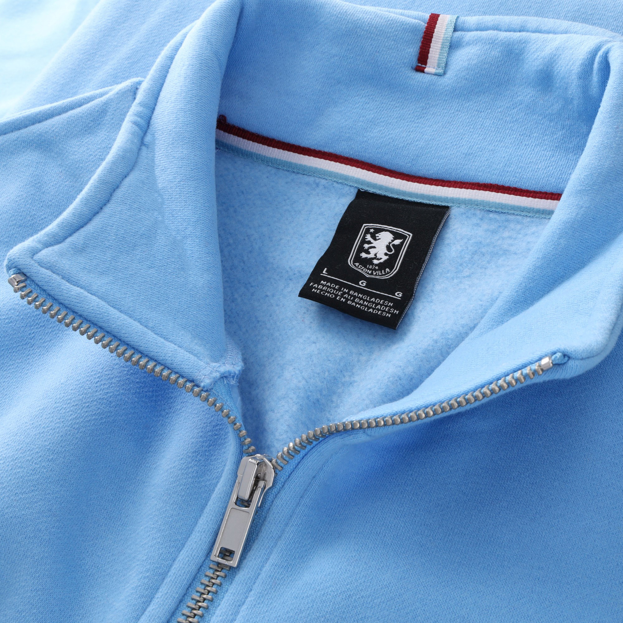 Aston Villa Classics Half Zip Sweatshirt - Claret/Blue - Mens, , rebel_hi-res