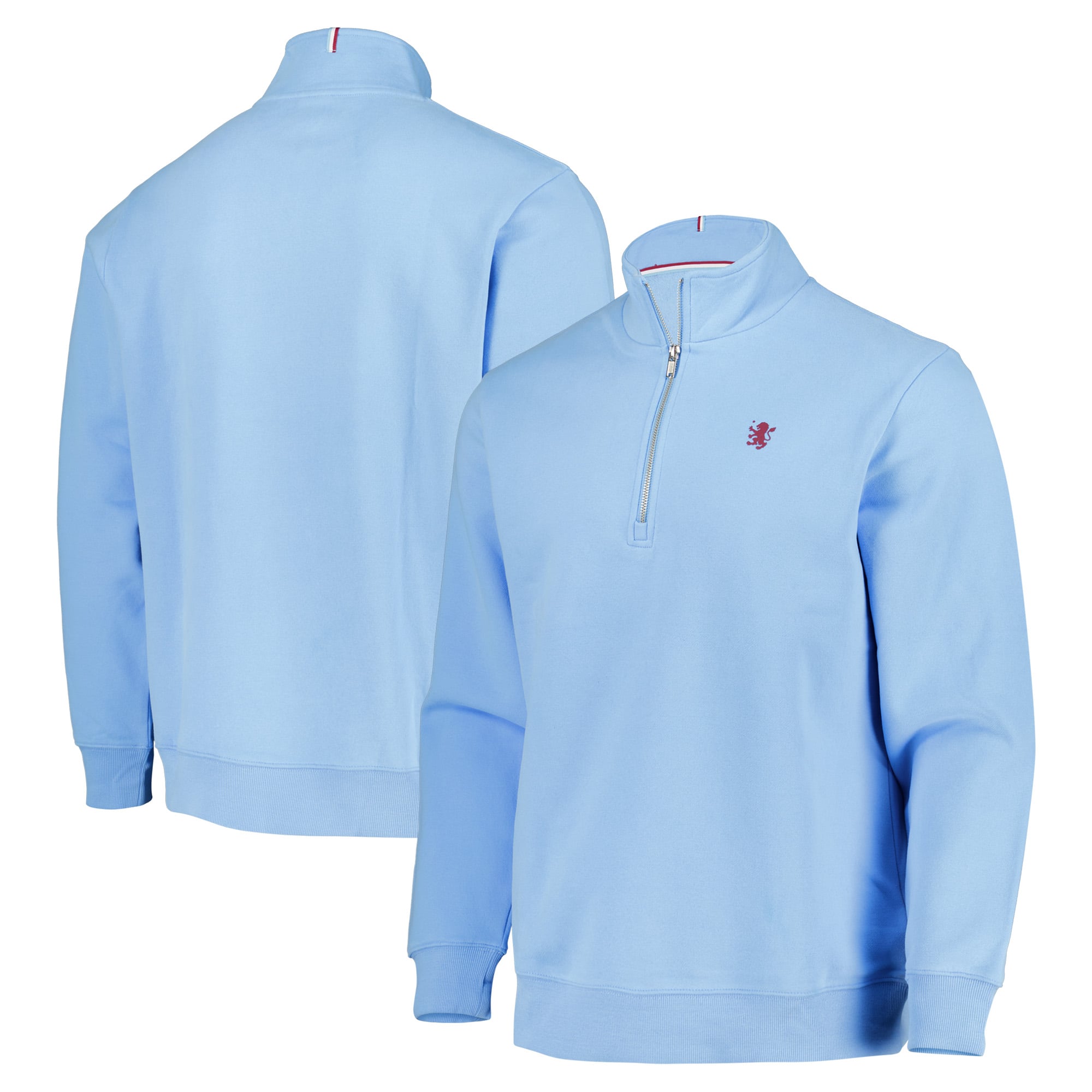 Aston Villa Classics Half Zip Sweatshirt - Claret/Blue - Mens, , rebel_hi-res