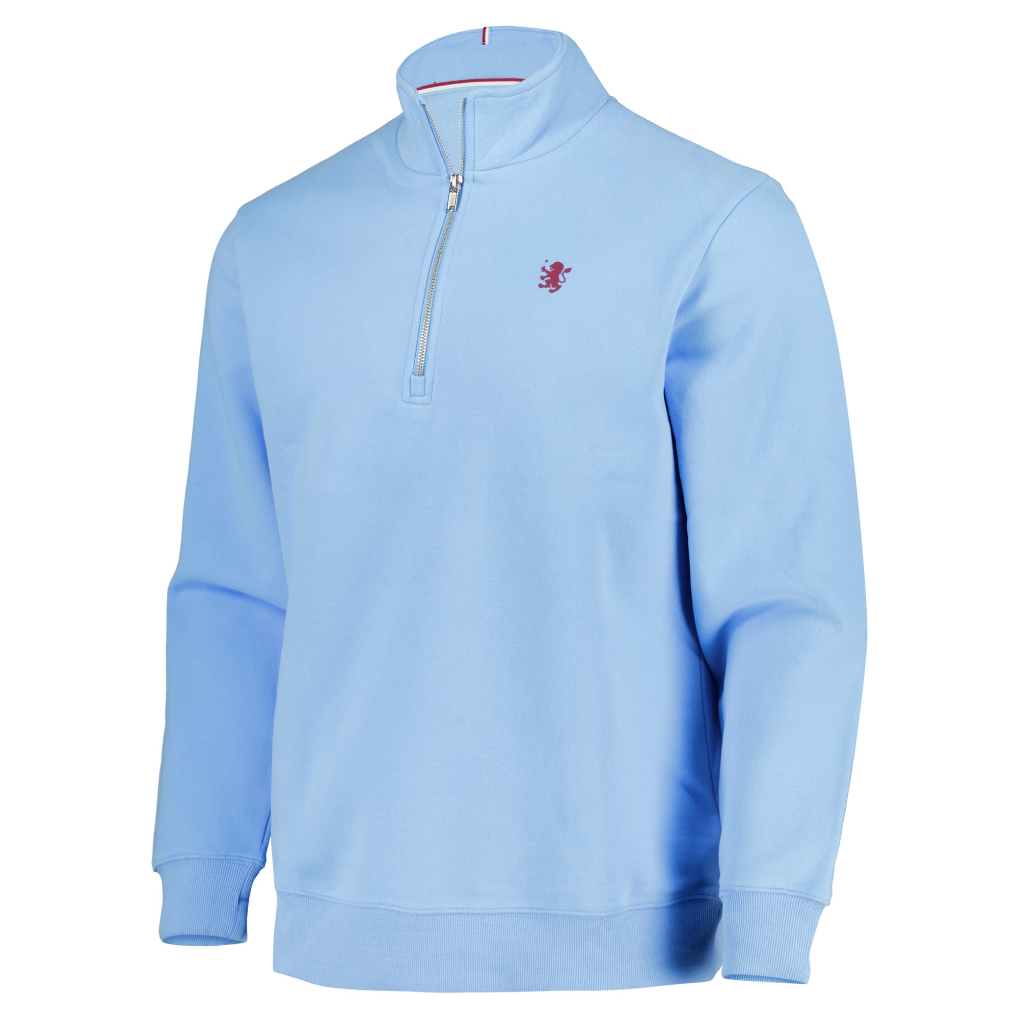 Aston Villa Classics Half Zip Sweatshirt - Claret/Blue - Mens, , rebel_hi-res