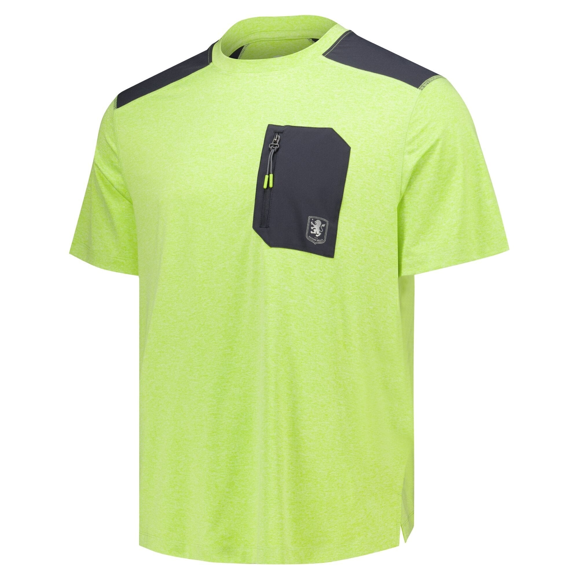 Aston Villa Velocity Pocket T-Shirt - Lime - Mens, , rebel_hi-res