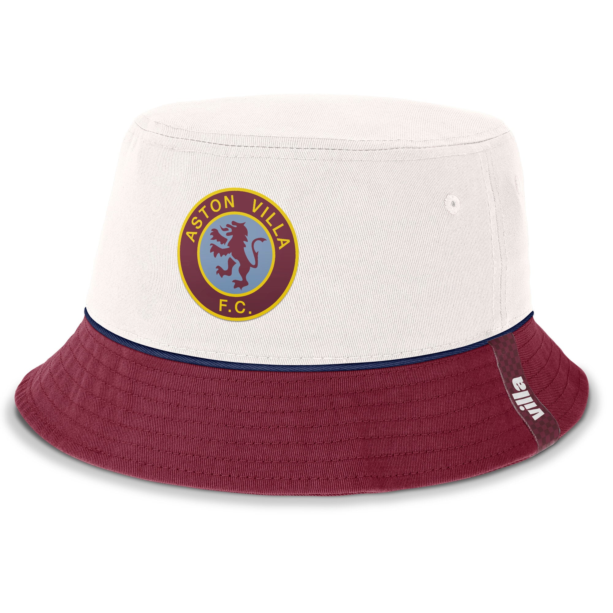 Aston Villa Bucket Hat - White - Unisex, , rebel_hi-res