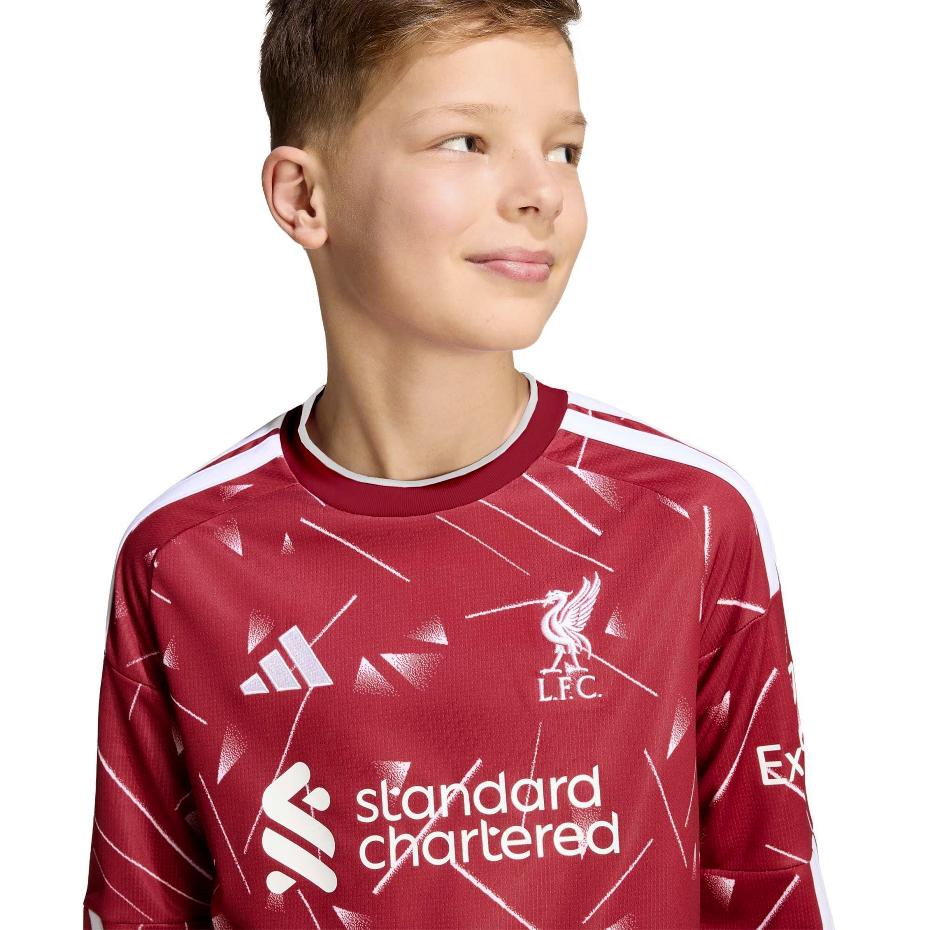 Liverpool adidas Home Shirt 2026-27 - Kids - Long Sleeve, , rebel_hi-res