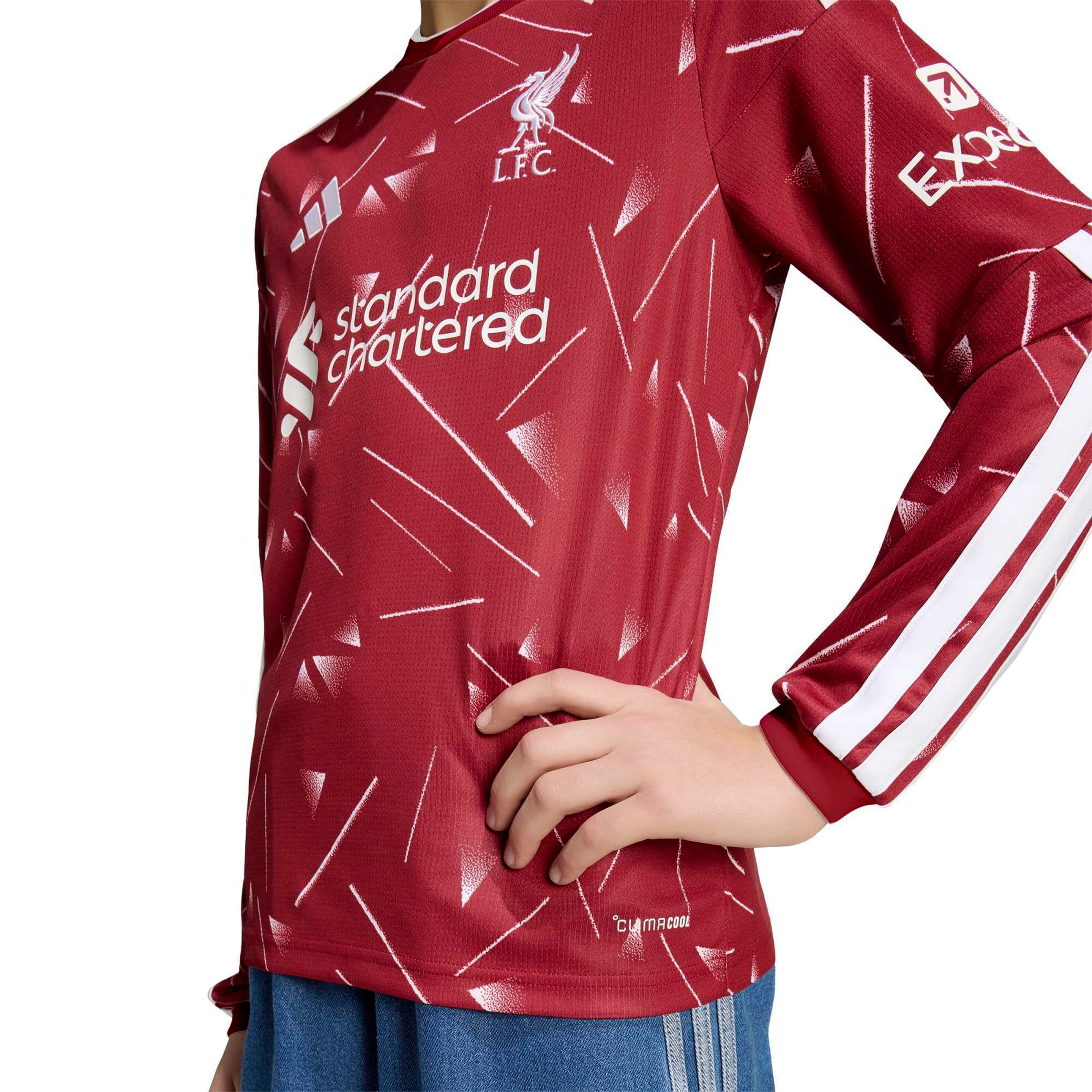 Liverpool adidas Home Shirt 2026-27 - Kids - Long Sleeve, , rebel_hi-res