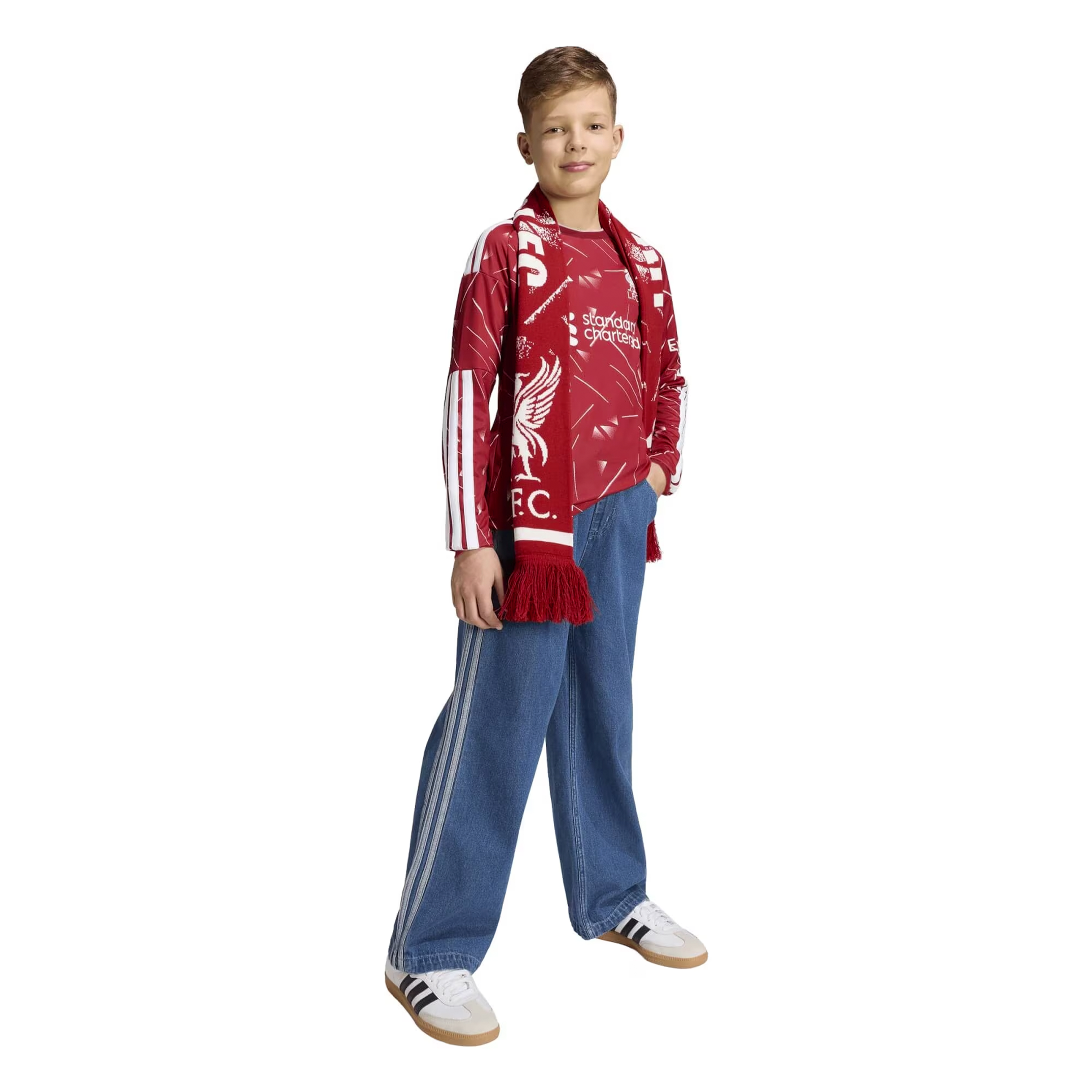 Liverpool adidas Home Shirt 2026-27 - Kids - Long Sleeve, , rebel_hi-res