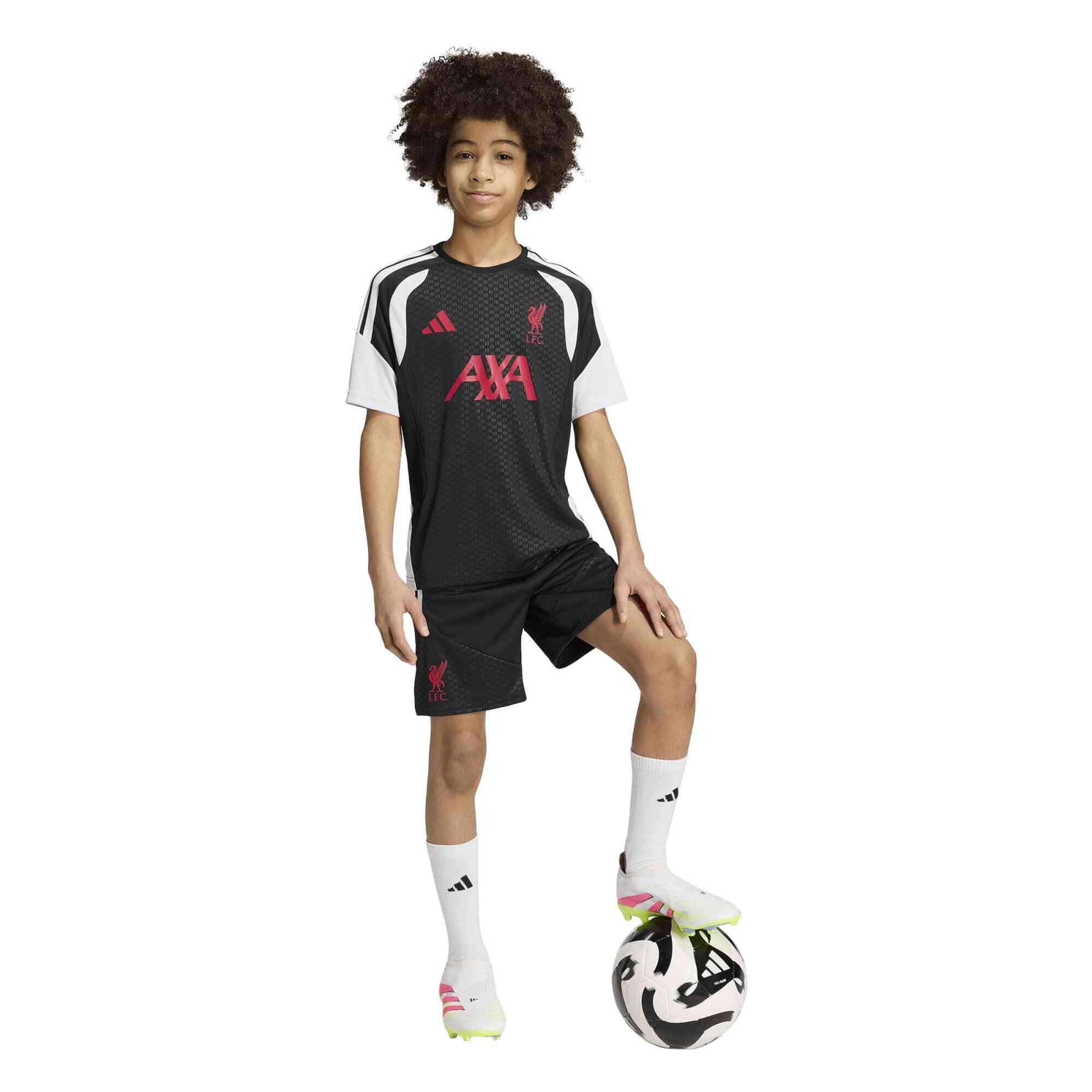 Liverpool adidas Training Shorts - Black - Kids, , rebel_hi-res