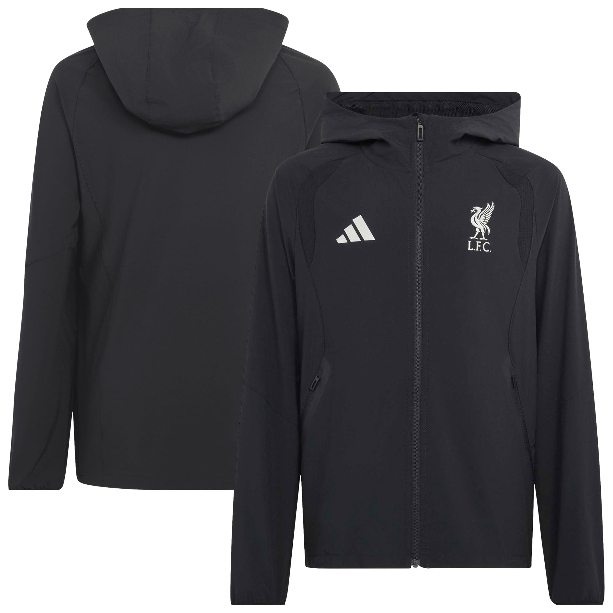 Liverpool adidas Tiro Travel Windbreaker - Black - Kids