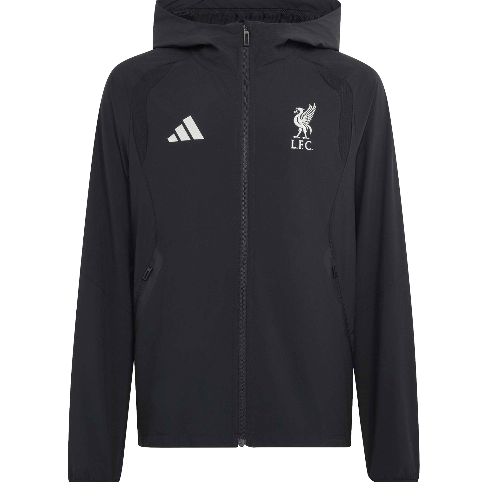 Liverpool adidas Tiro Travel Windbreaker - Black - Kids, , rebel_hi-res