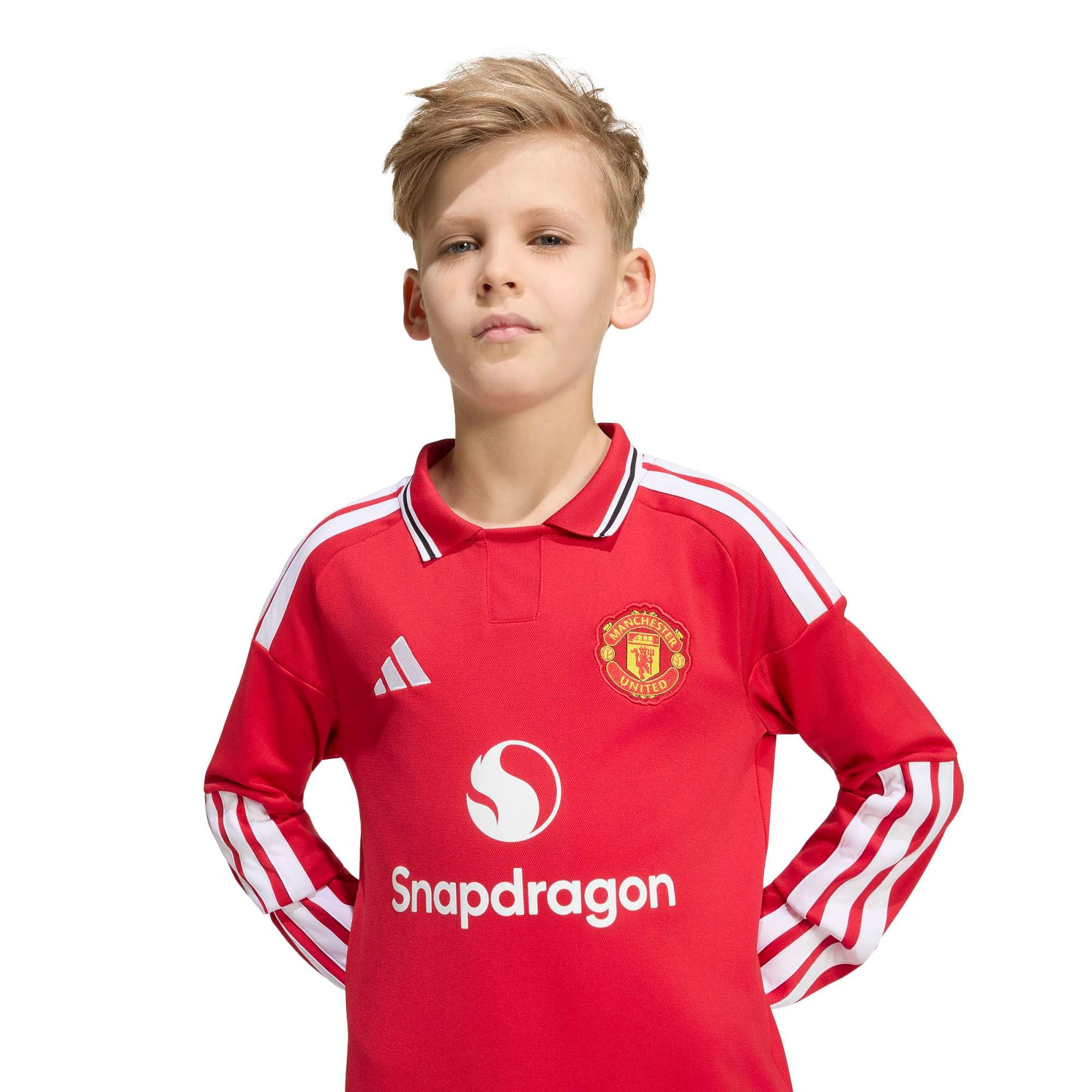 Manchester United adidas Home Shirt 2026-27 - Kids - Long Sleeve, , rebel_hi-res