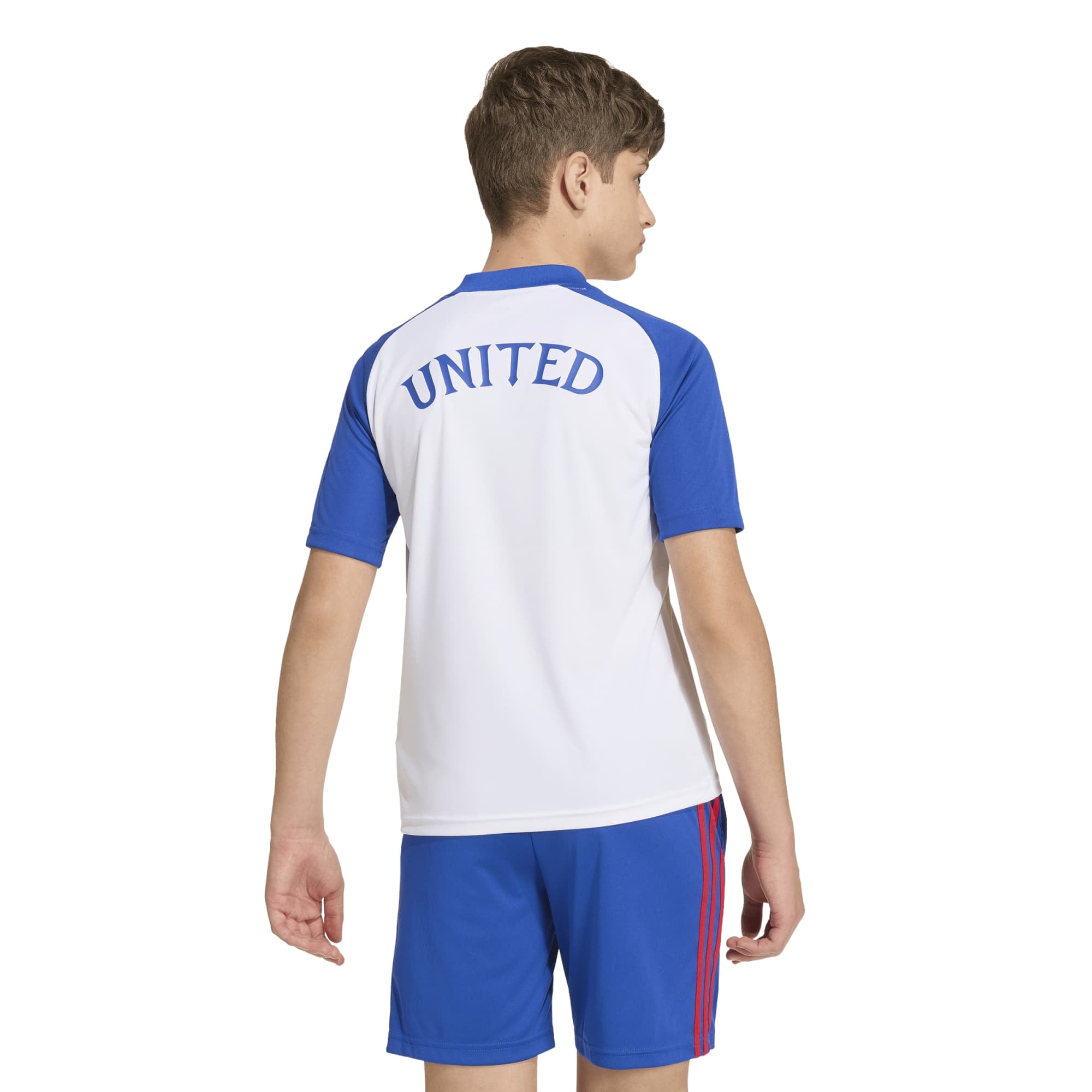 Manchester United adidas Away Pre Match Shirt - White - Kids, , rebel_hi-res
