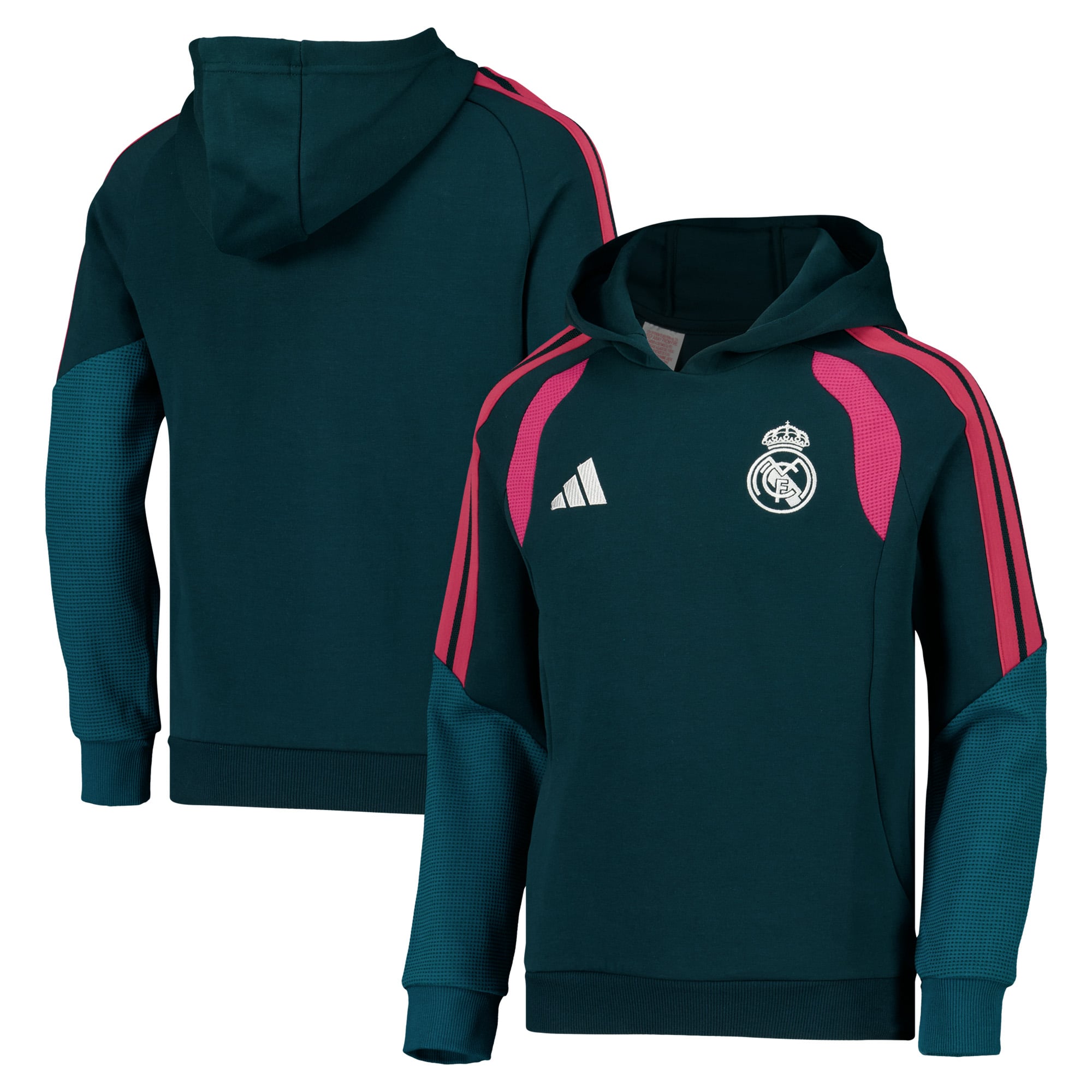 Real Madrid adidas Training Hoodie - Dark Green - Kids, , rebel_hi-res