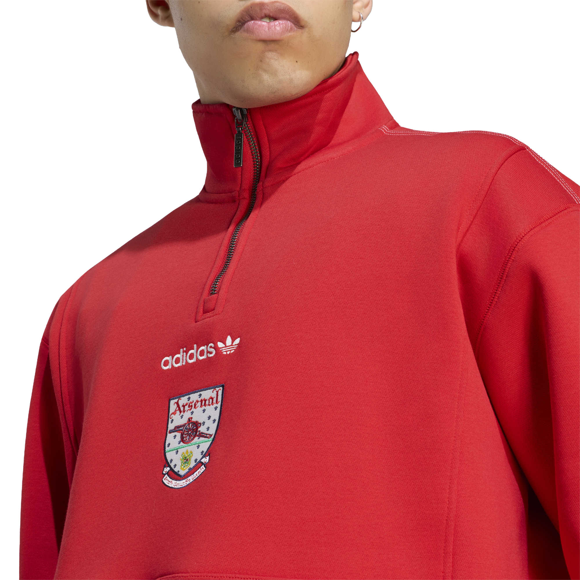 Arsenal adidas EQT Half Zip Top - Red, , rebel_hi-res