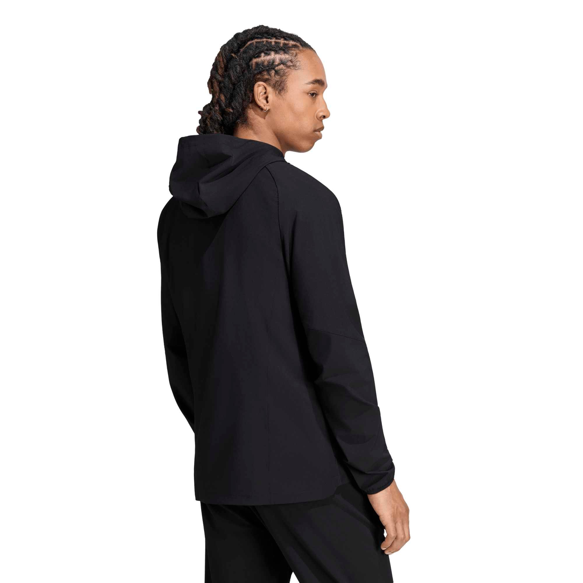 Arsenal adidas Tiro Travel Full Zip Windbreaker - Black, , rebel_hi-res