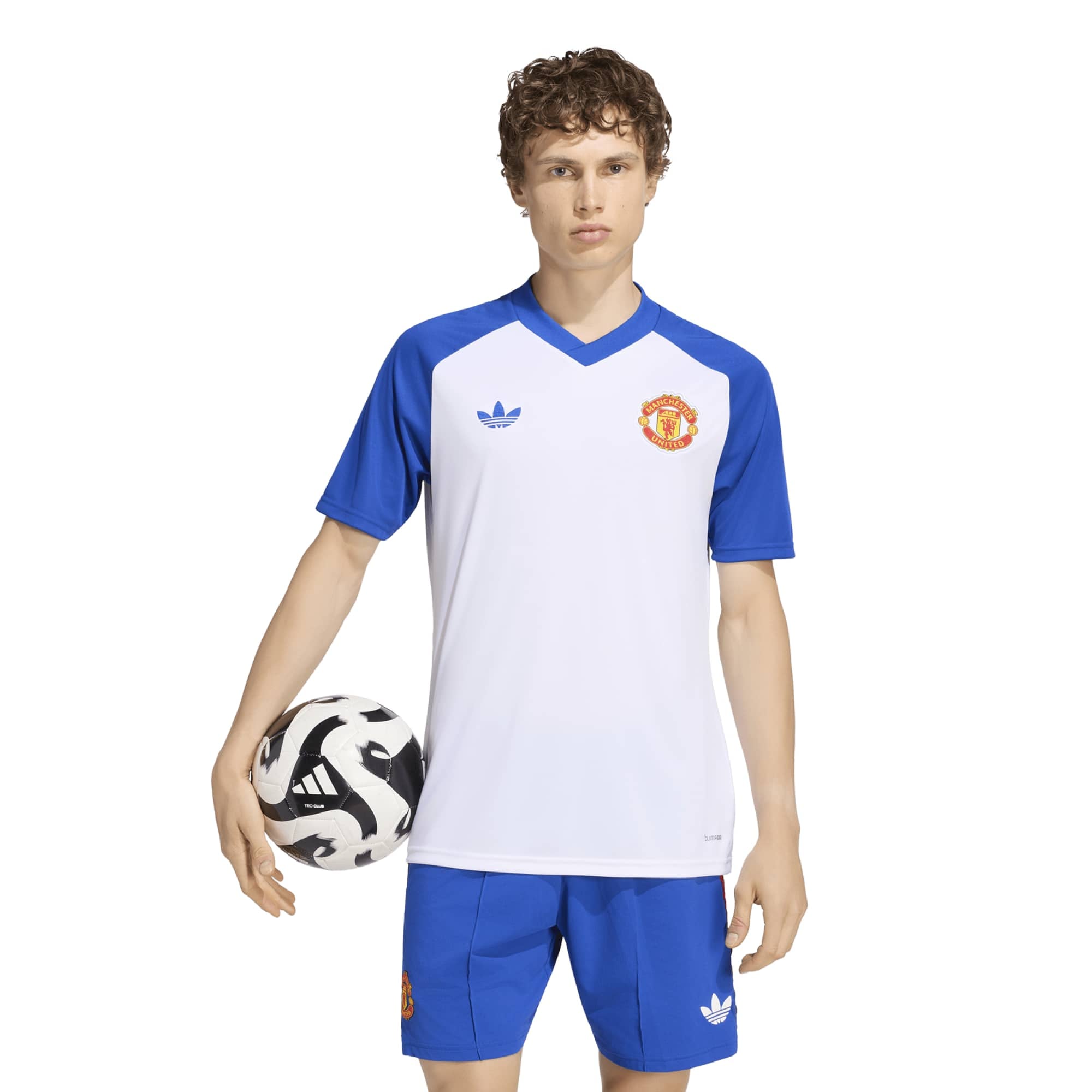 Manchester United adidas Away Pre Match Shirt - White, , rebel_hi-res
