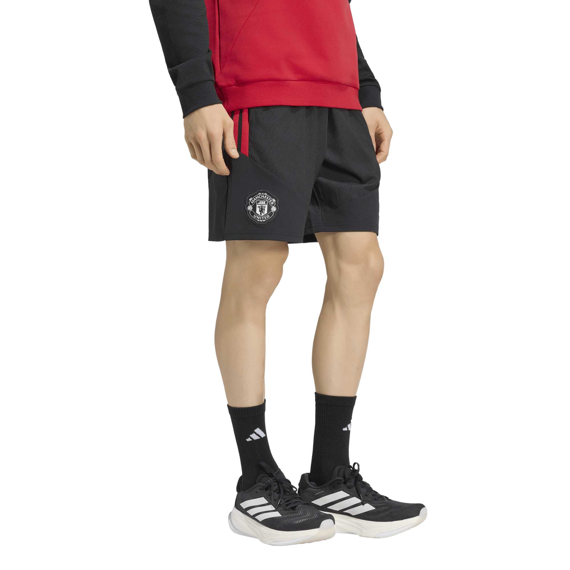 Manchester United adidas Down Time Shorts - Black, , rebel_hi-res