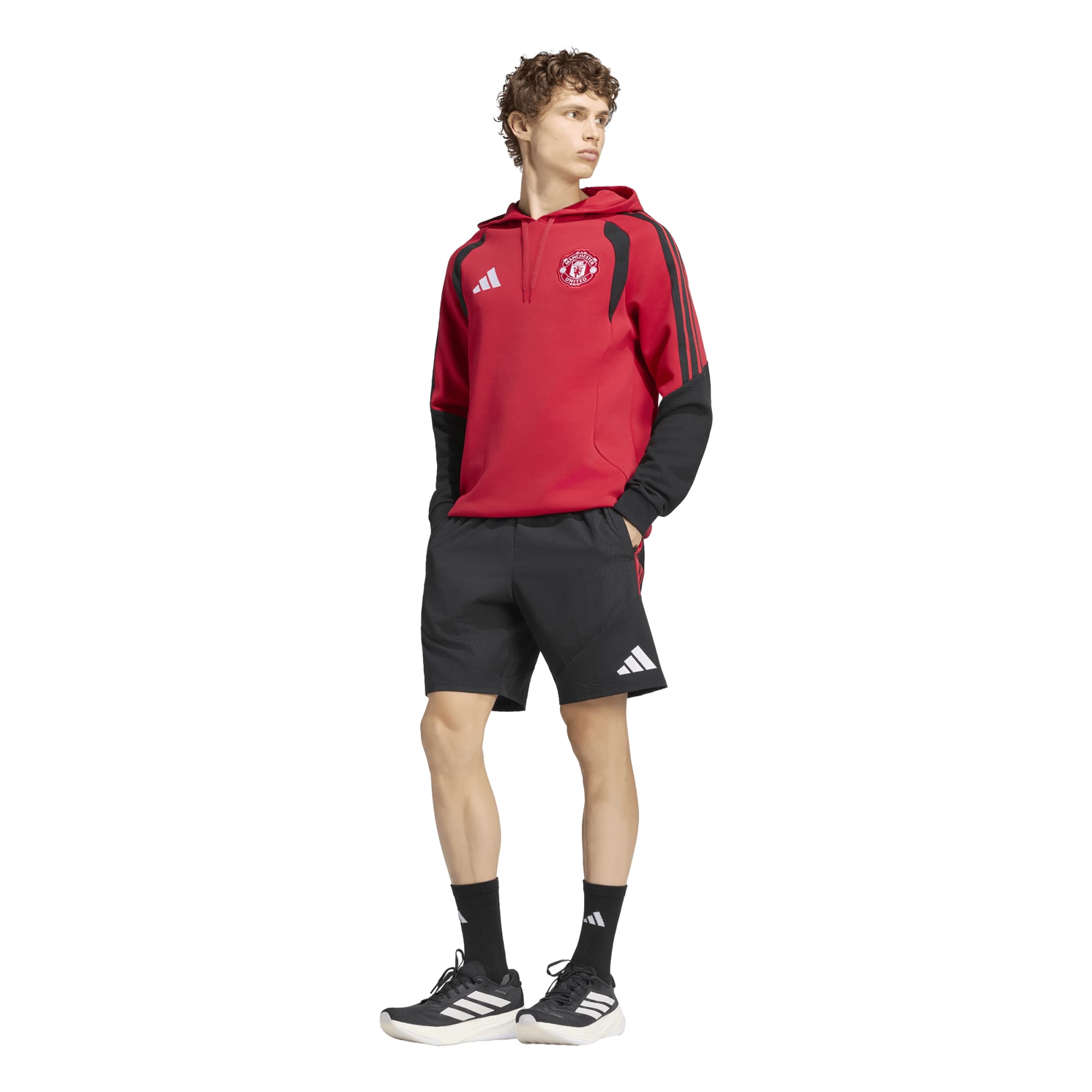 Manchester United adidas Down Time Shorts - Black, , rebel_hi-res