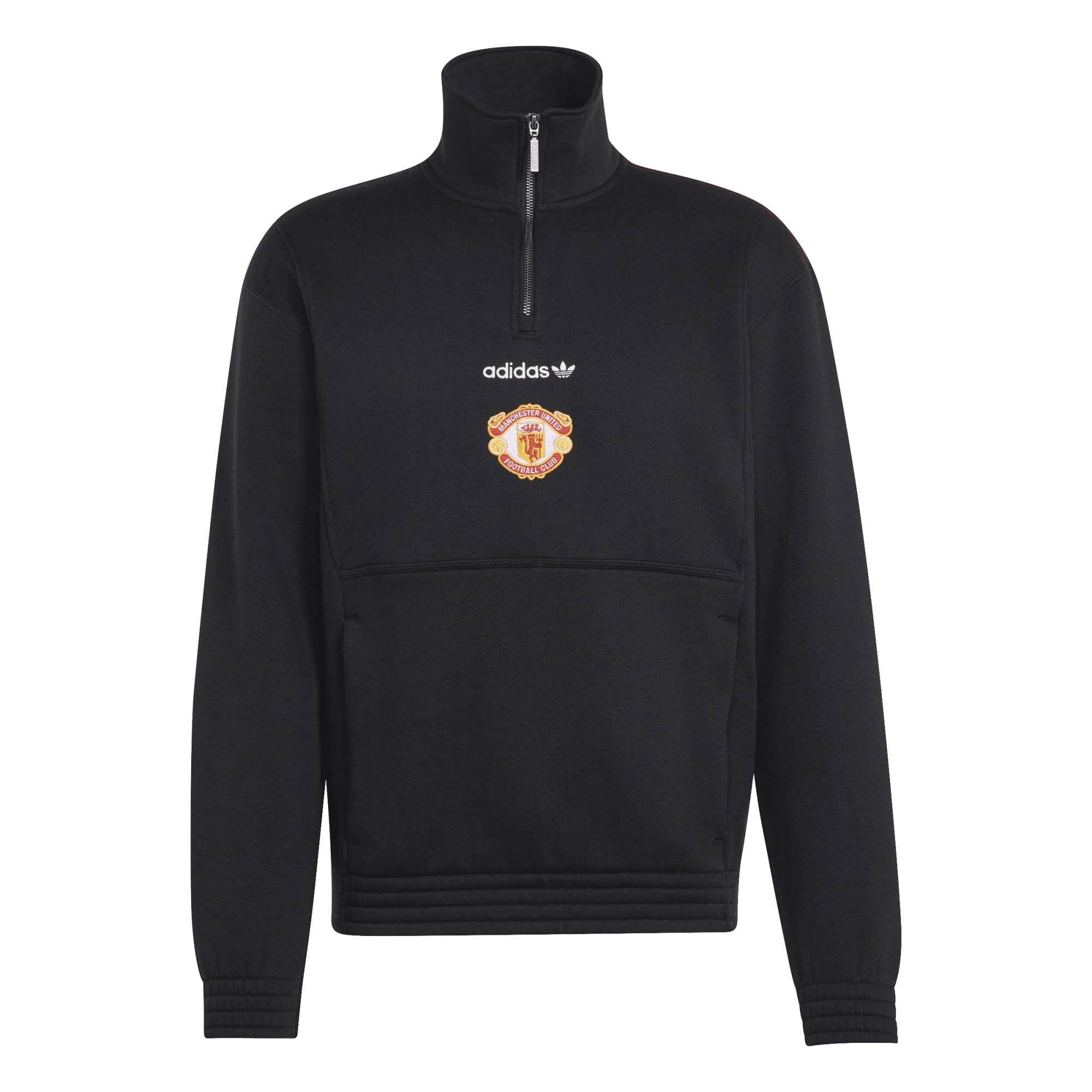 Manchester United adidas EQT Half Zip Top - Black, , rebel_hi-res
