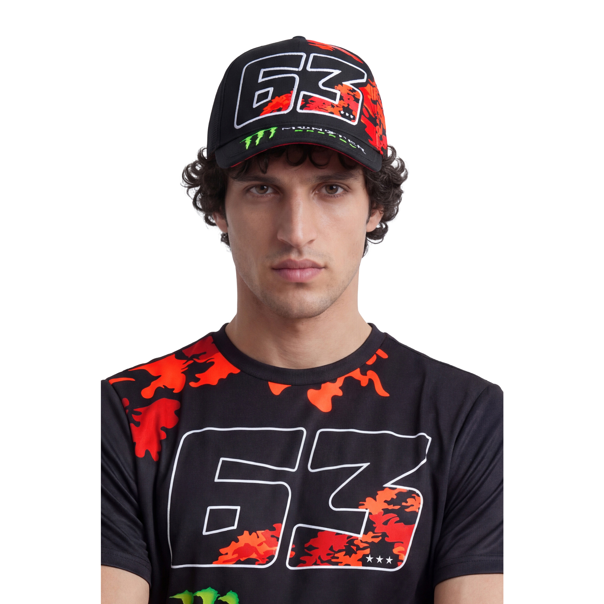 Francesco Bagnaia Dual Monster Energy Curved Visor Cap - Unisex, , rebel_hi-res