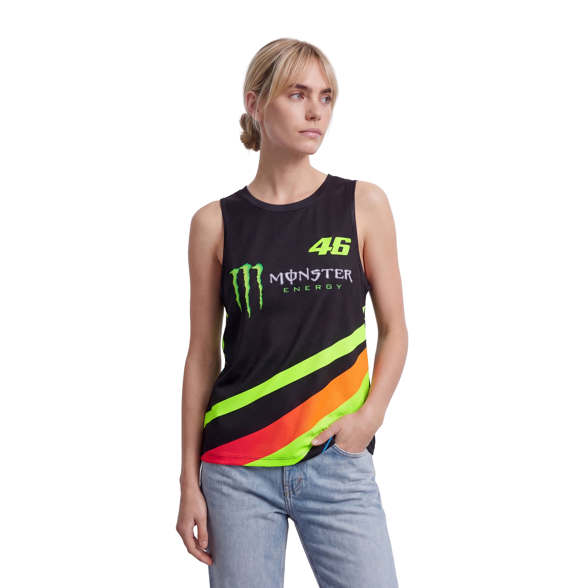 VR46 Racing Valentino Rossi X Monster Poly Tank Top - Womens, , rebel_hi-res
