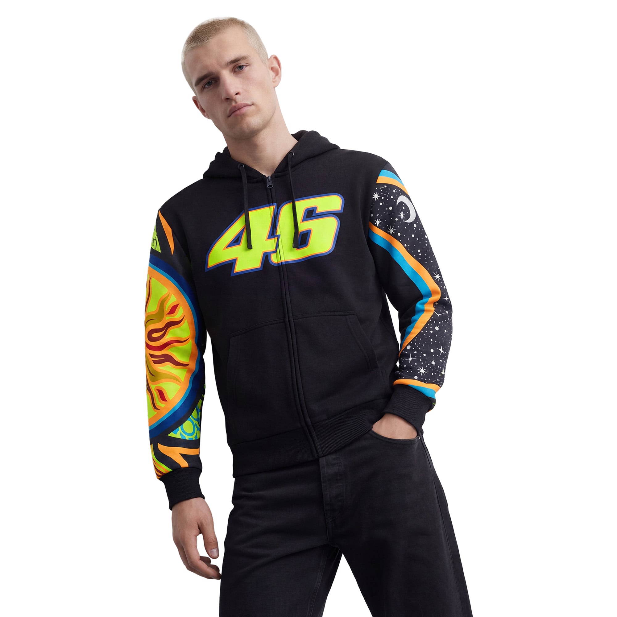 VR46 Racing Valentino Rossi Heritage Full Zip Hoodie - Unisex, , rebel_hi-res