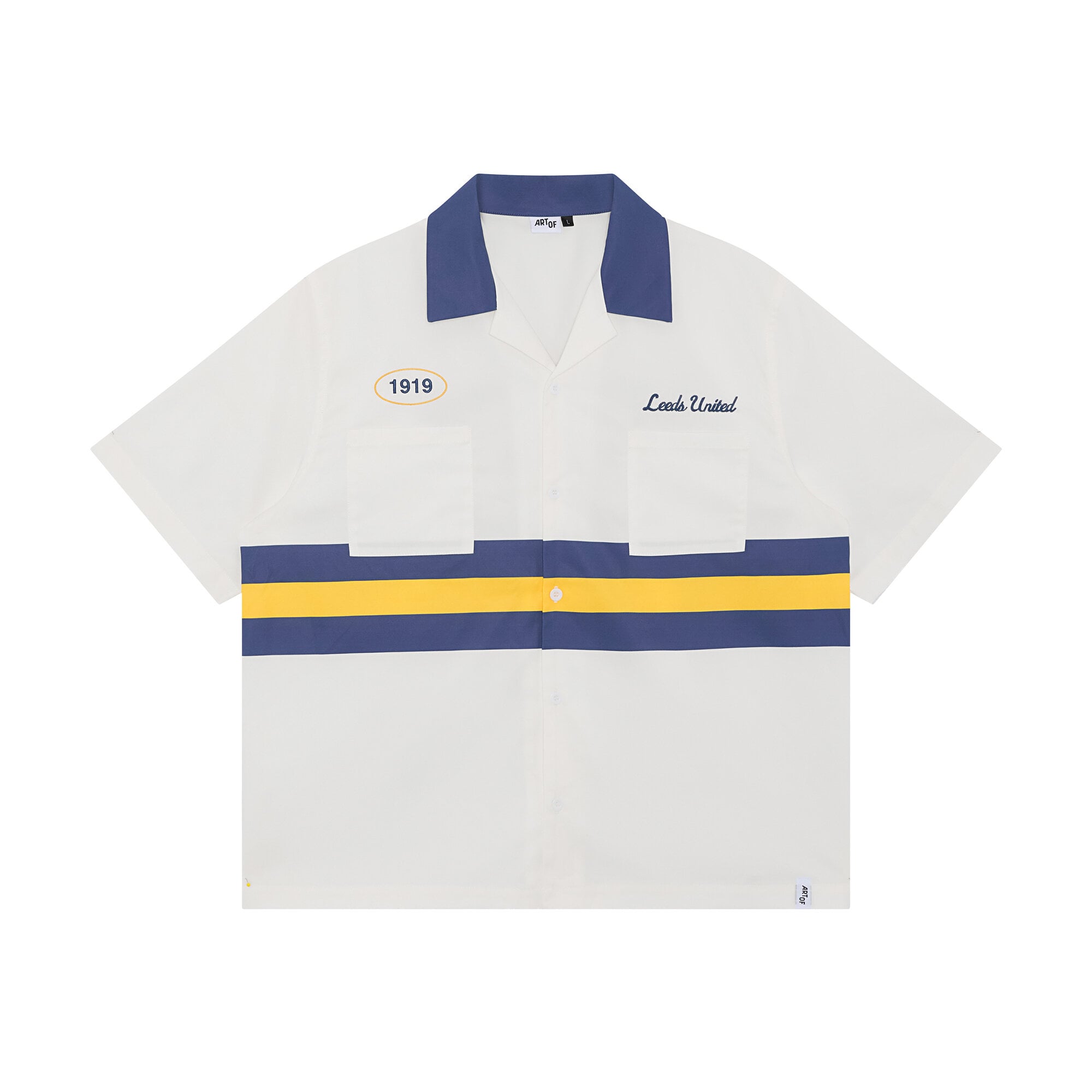 Leeds United x Art of Bowling Shirt - White - Unisex, , rebel_hi-res