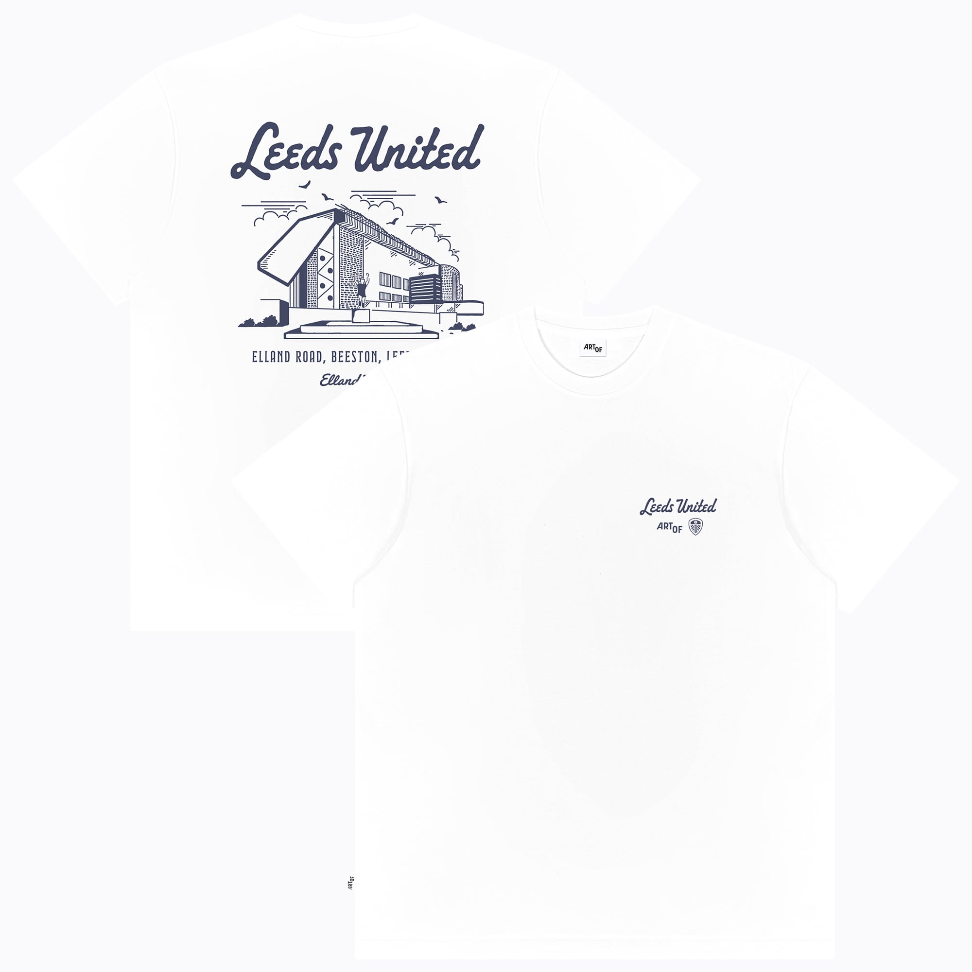 Leeds United x Art of Motel T-Shirt - White - Unisex