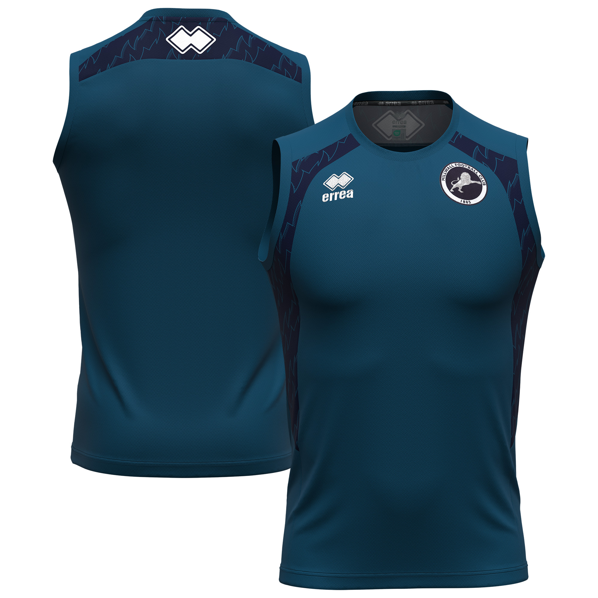 Millwall FC Errea Player Sleeveless Training Top - Petrol Blue, , rebel_hi-res