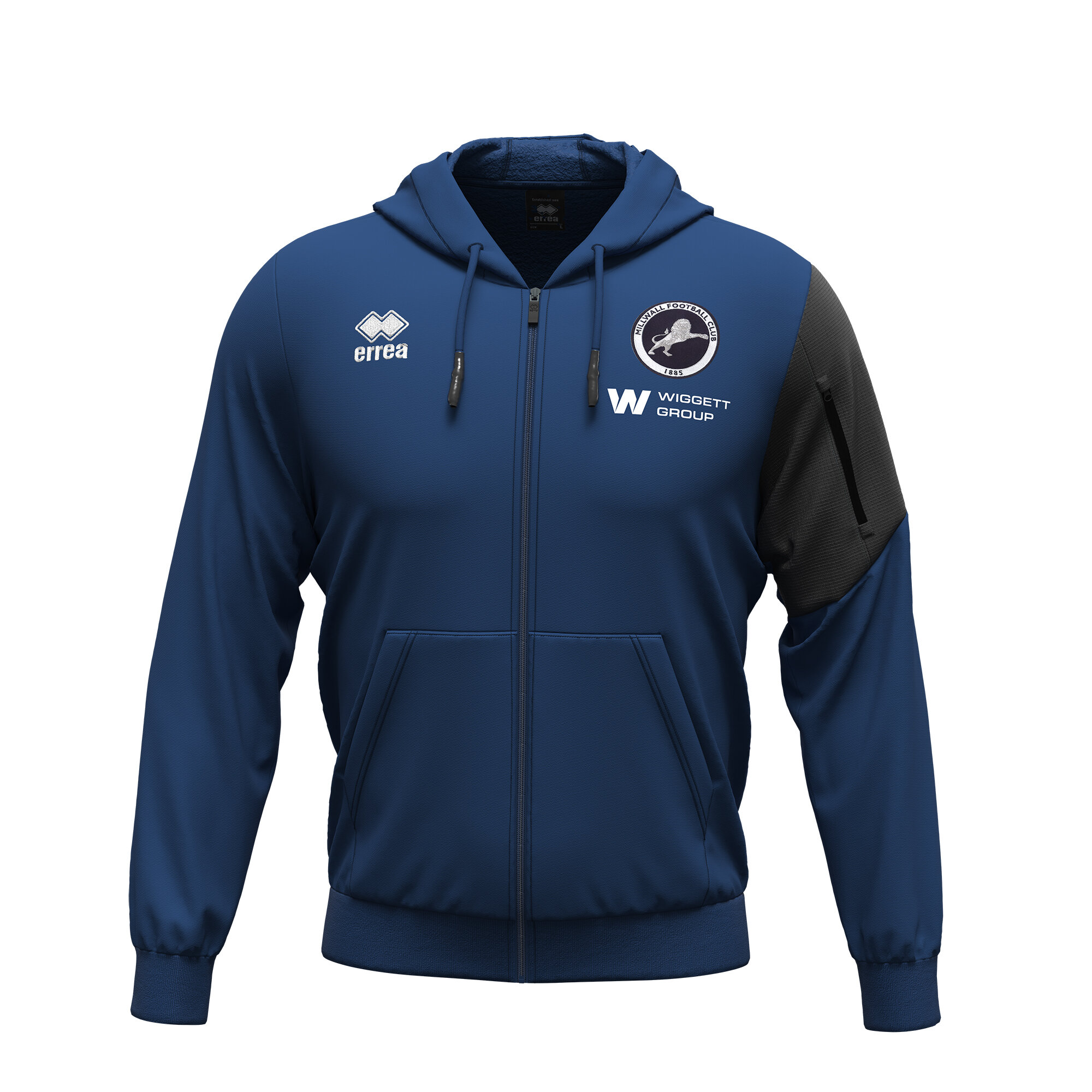 Millwall FC Errea Travel Zipped Hoodie - Blue, , rebel_hi-res