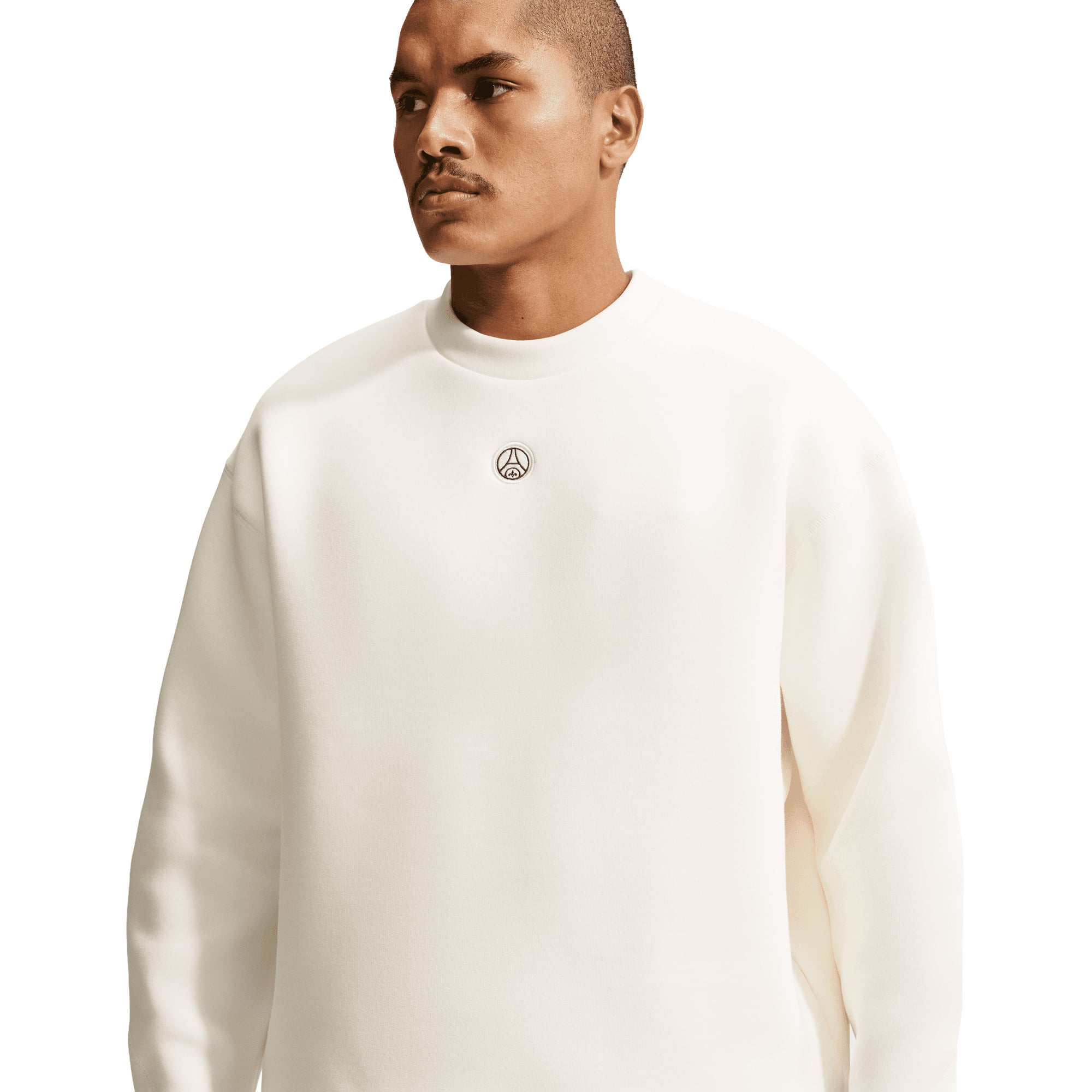 PSG Nike Tech Fleece Crew Sweatshirt - Sail